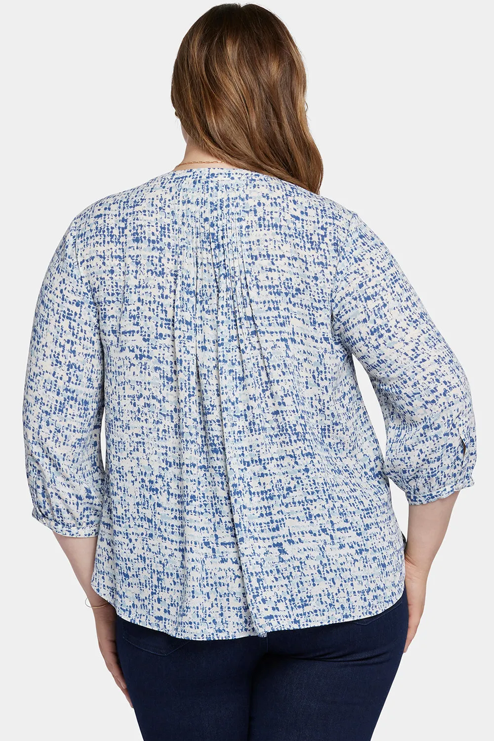 Pintuck Blouse In Plus Size - Waterfall Ice sold by NYDJ product image thumbnail 2