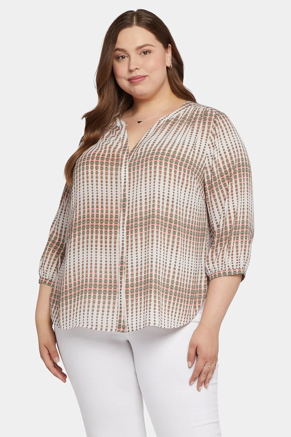 Pintuck Blouse In Plus Size - Desert Oracle sold by NYDJ product image thumbnail 4