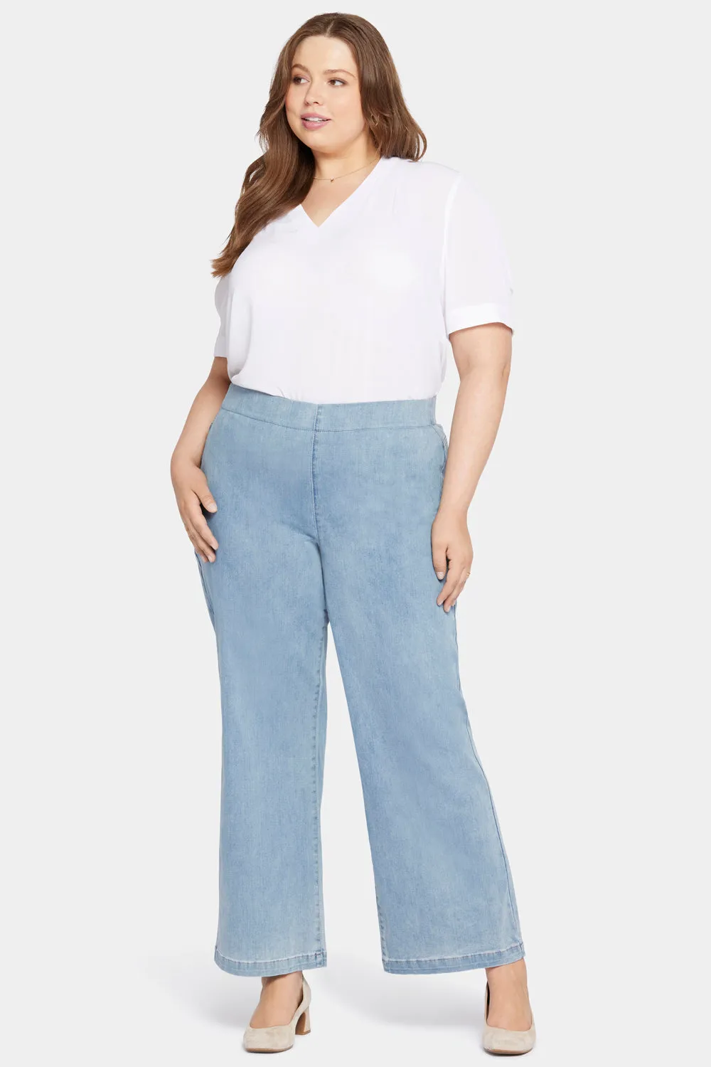 Pull-On Teresa Wide Leg Jeans In Plus Size - Crystalline sold by NYDJ product image thumbnail 4