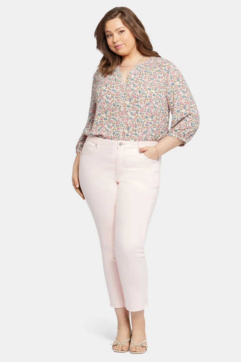 Sheri Slim Ankle Jeans In Plus Size - Carnation sold by NYDJ