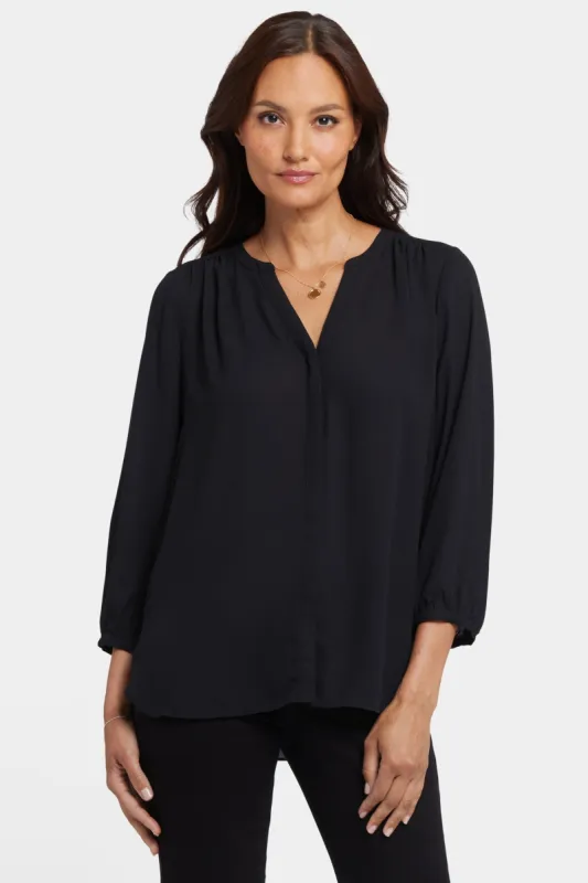 Pintuck Blouse - Black sold by NYDJ
