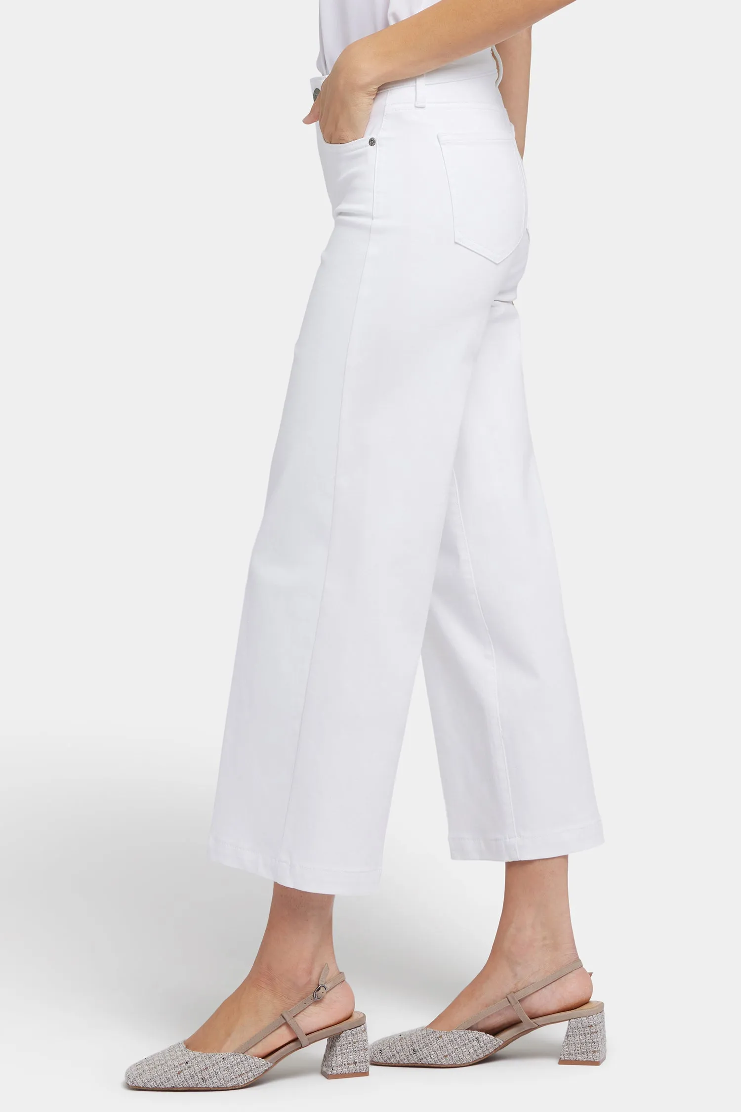 Teresa Wide Leg Ankle Jeans - Optic White sold by NYDJ product image thumbnail 3