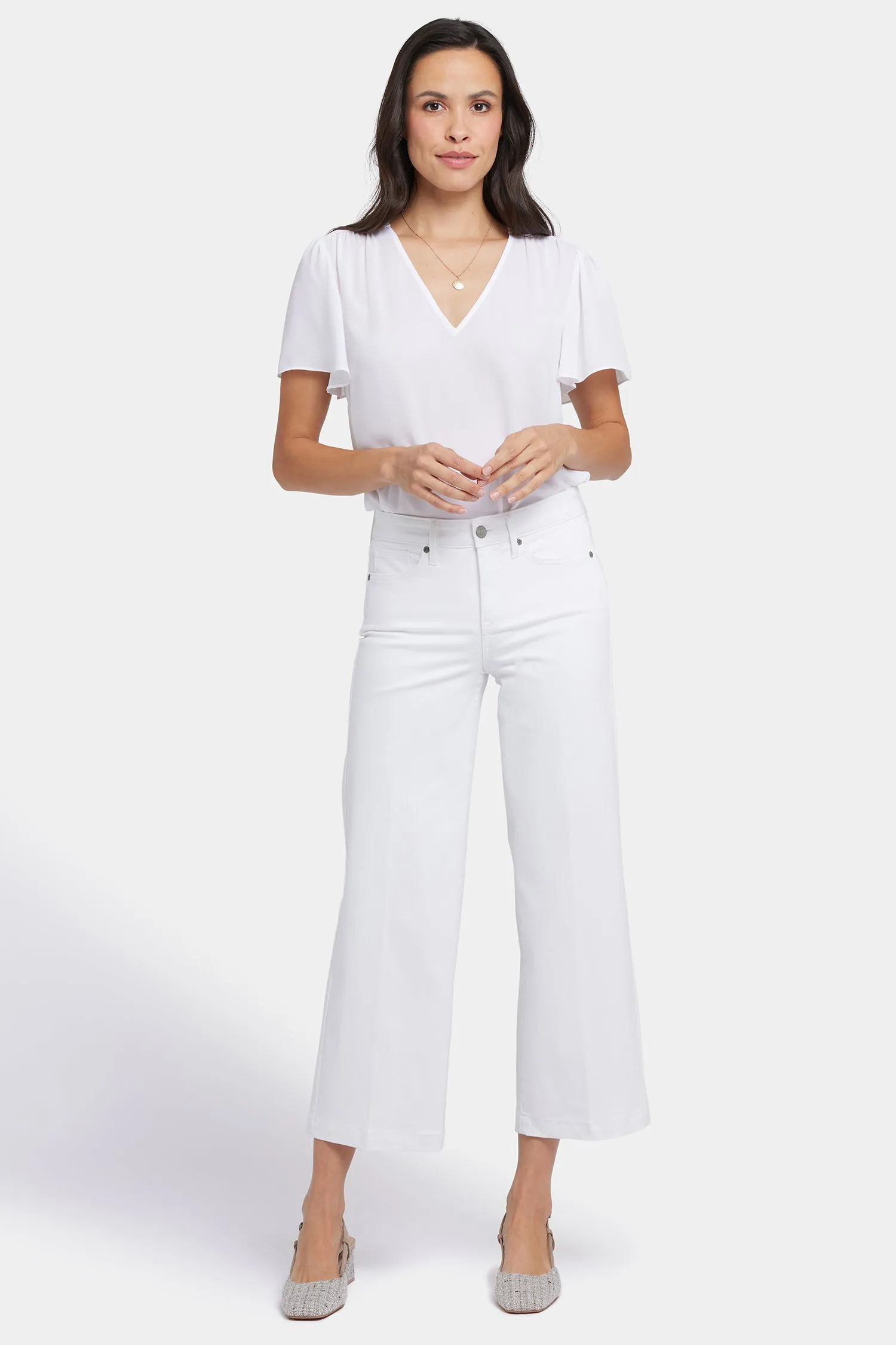 Teresa Wide Leg Ankle Jeans - Optic White sold by NYDJ product image thumbnail 4