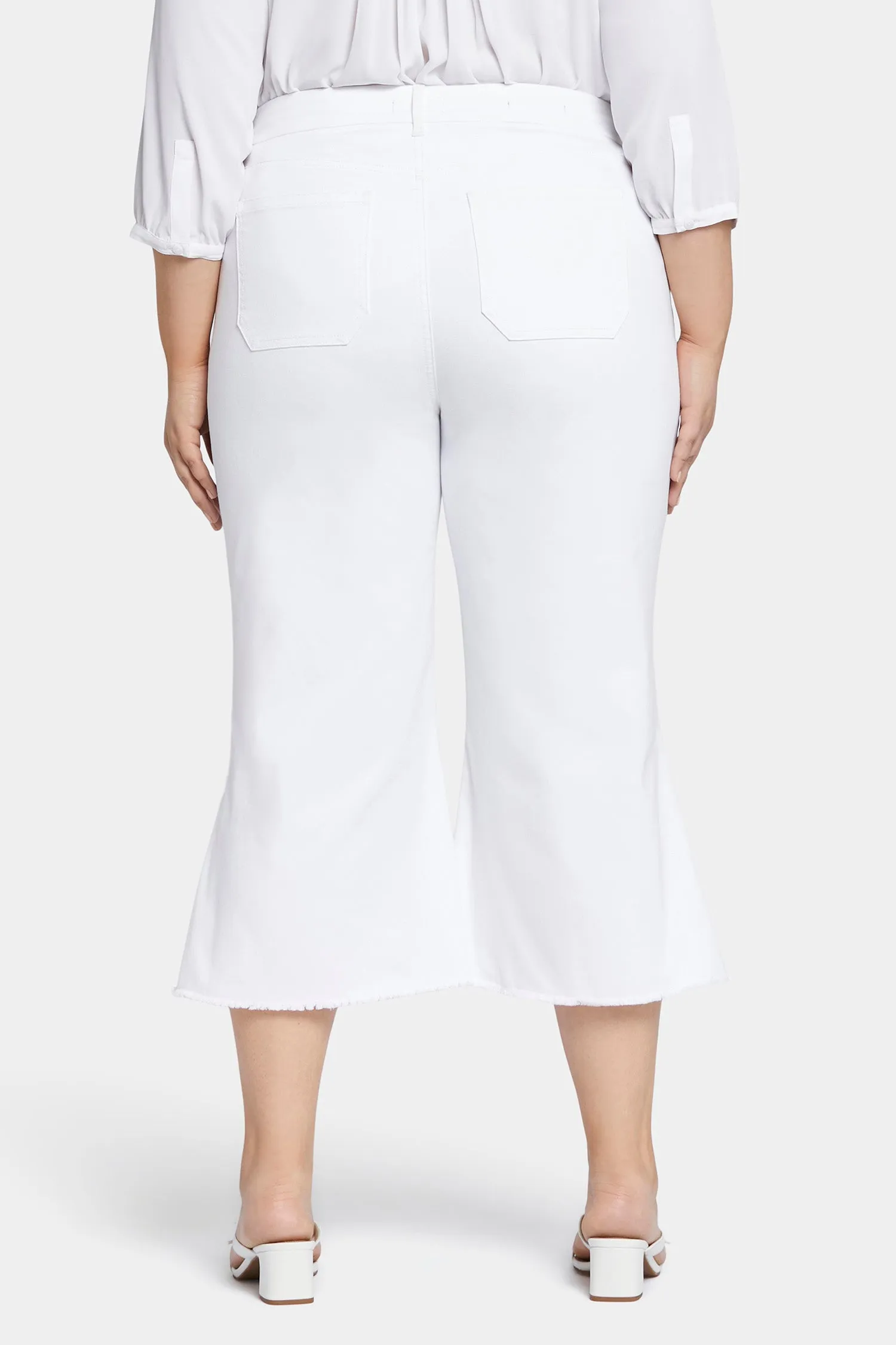 Patchie Wide Leg Capri Jeans In Petite Plus Size - Optic White sold by NYDJ product image thumbnail 2