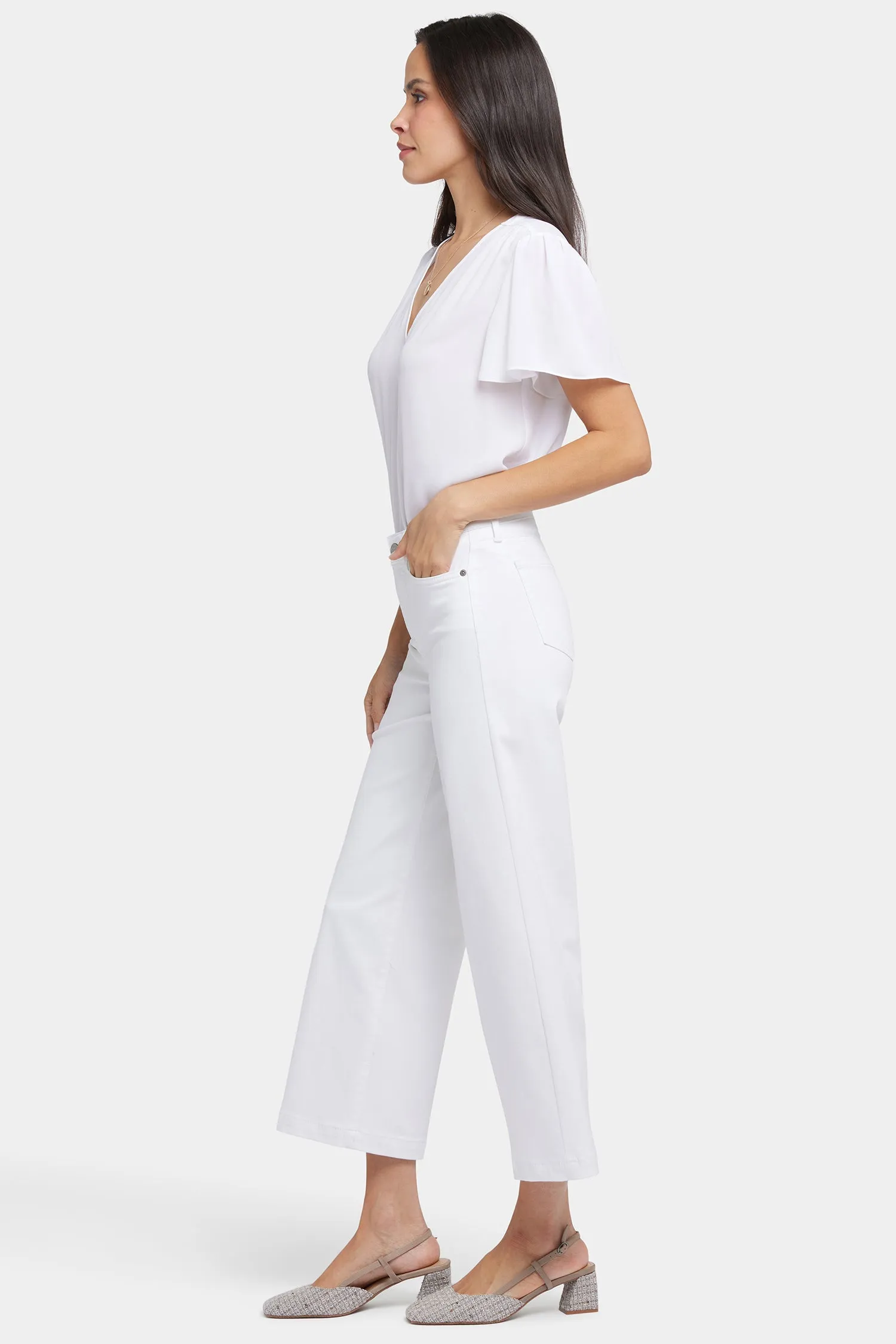 Teresa Wide Leg Ankle Jeans - Optic White sold by NYDJ product image thumbnail 5