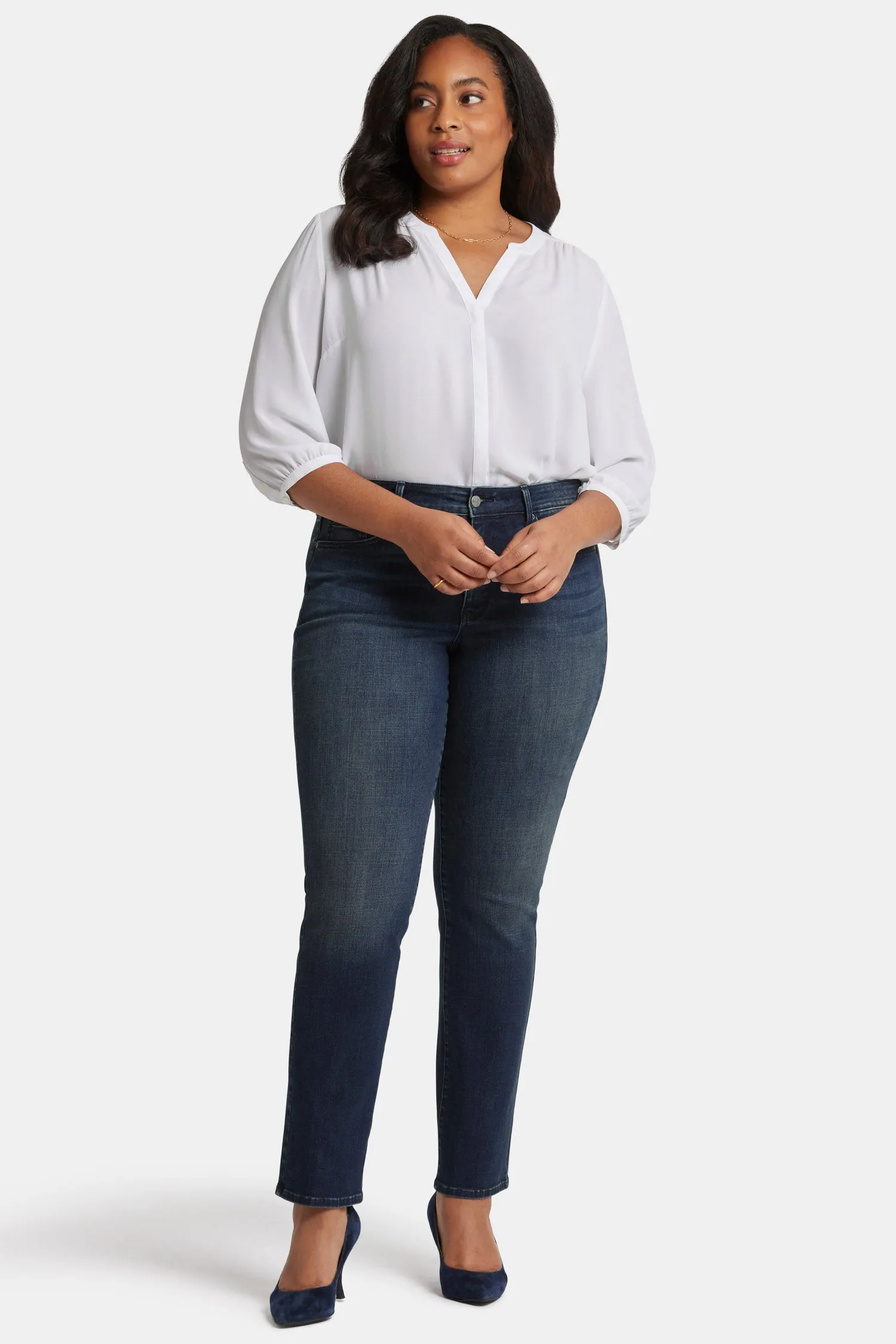 Marilyn Straight Jeans In Plus Size - Prosperity sold by NYDJ product image thumbnail 4