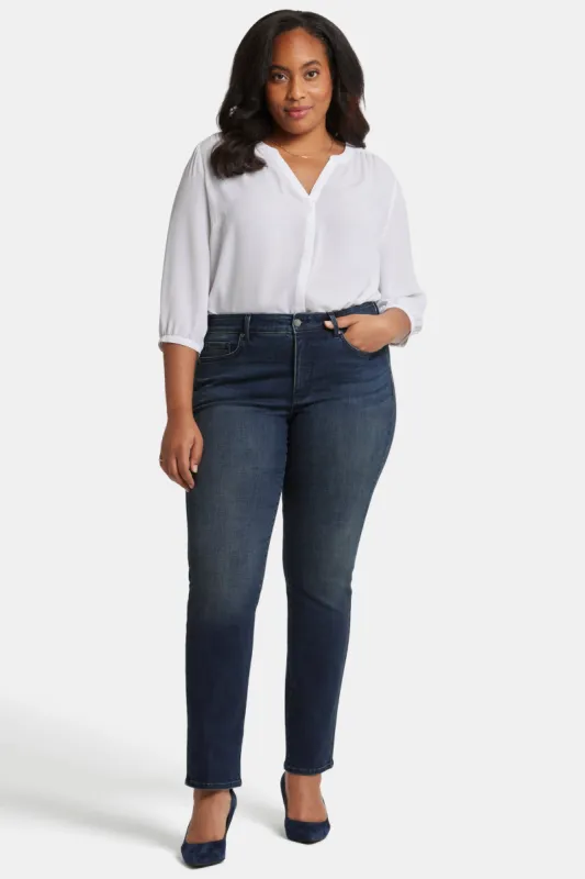 Marilyn Straight Jeans In Plus Size - Prosperity sold by NYDJ