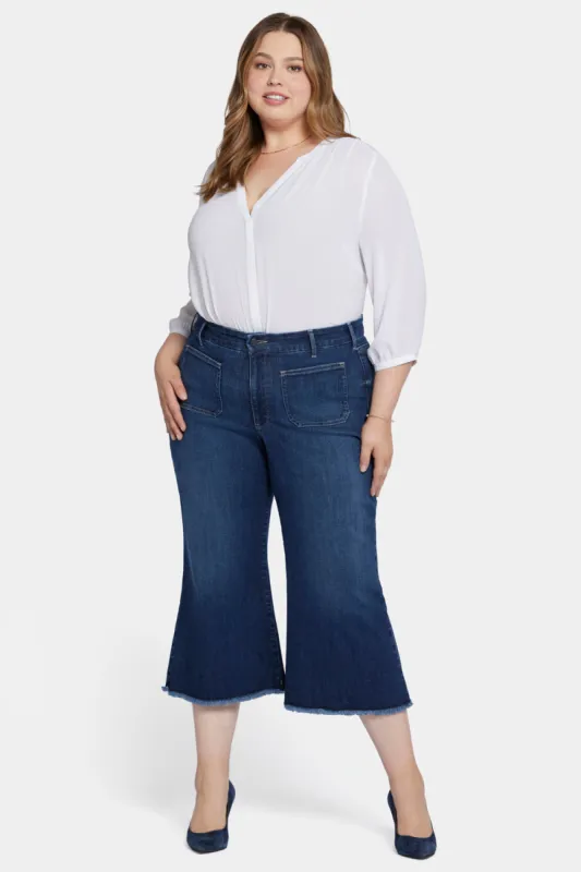 Patchie Wide Leg Capri Jeans In Plus Size - Fanciful sold by NYDJ