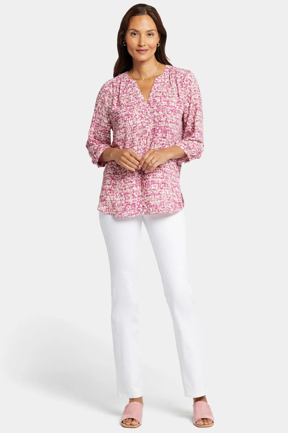 Pintuck Blouse - Pink Moon sold by NYDJ product image thumbnail 5