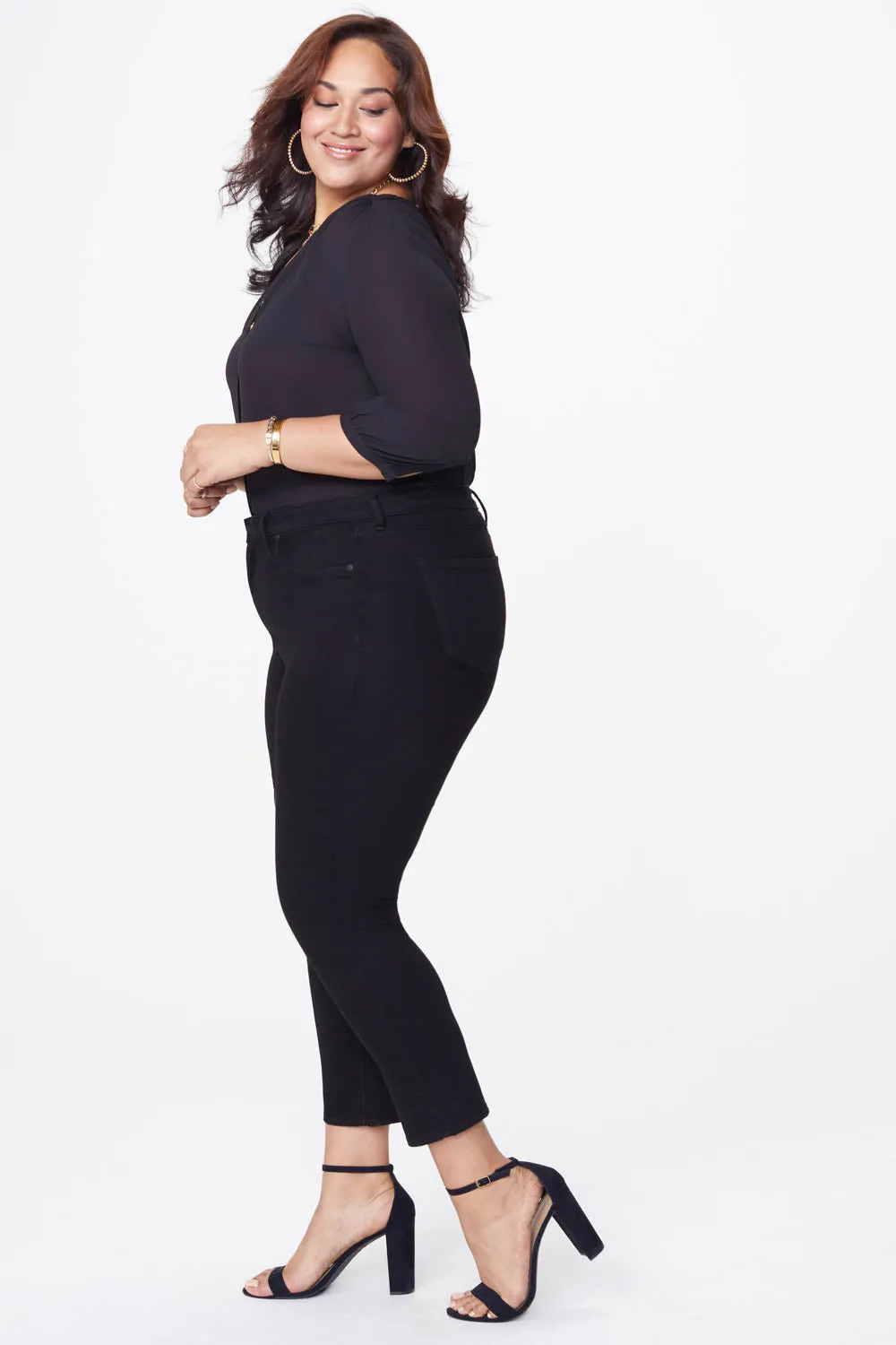 Sheri Slim Jeans In Plus Size - Black sold by NYDJ