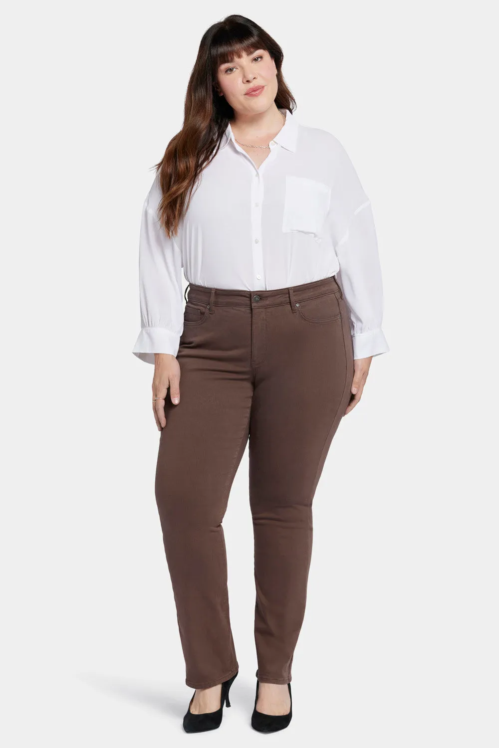 Marilyn Straight Jeans In Plus Size - Coffee Bean sold by NYDJ product image thumbnail 4