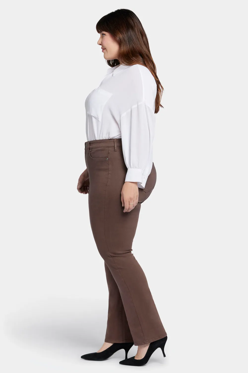 Marilyn Straight Jeans In Plus Size - Coffee Bean sold by NYDJ product image thumbnail 5