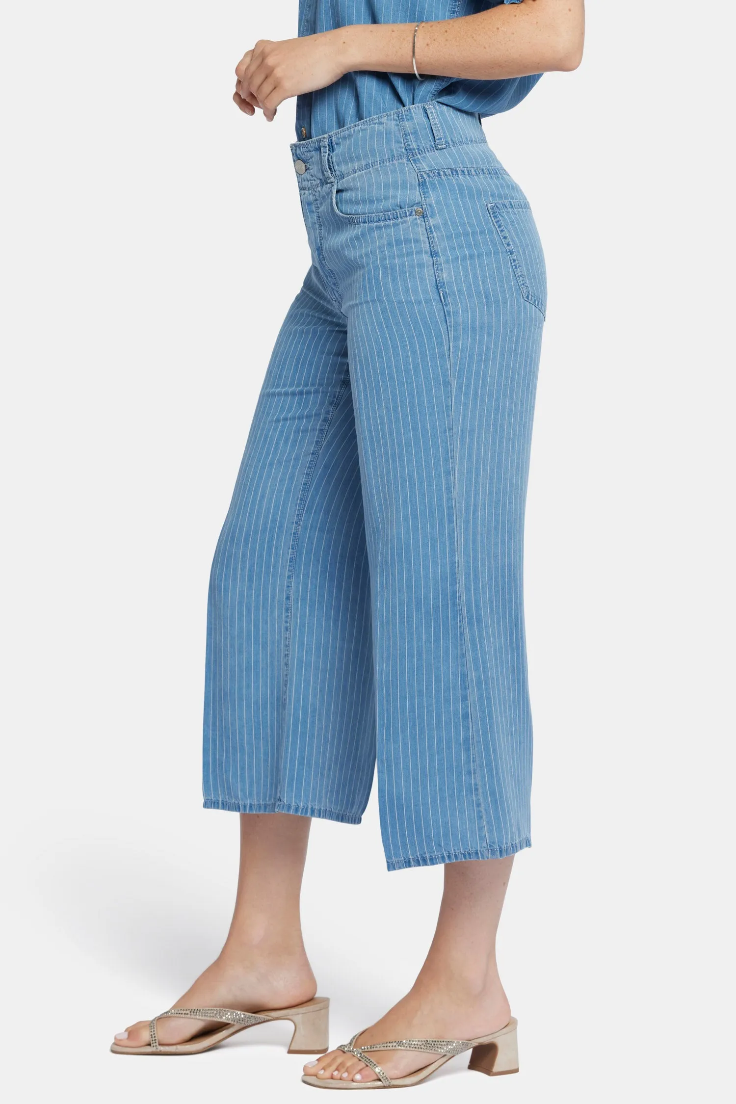 Brigitte Wide Leg Capri Jeans In Petite - Light Marine sold by NYDJ product image thumbnail 3