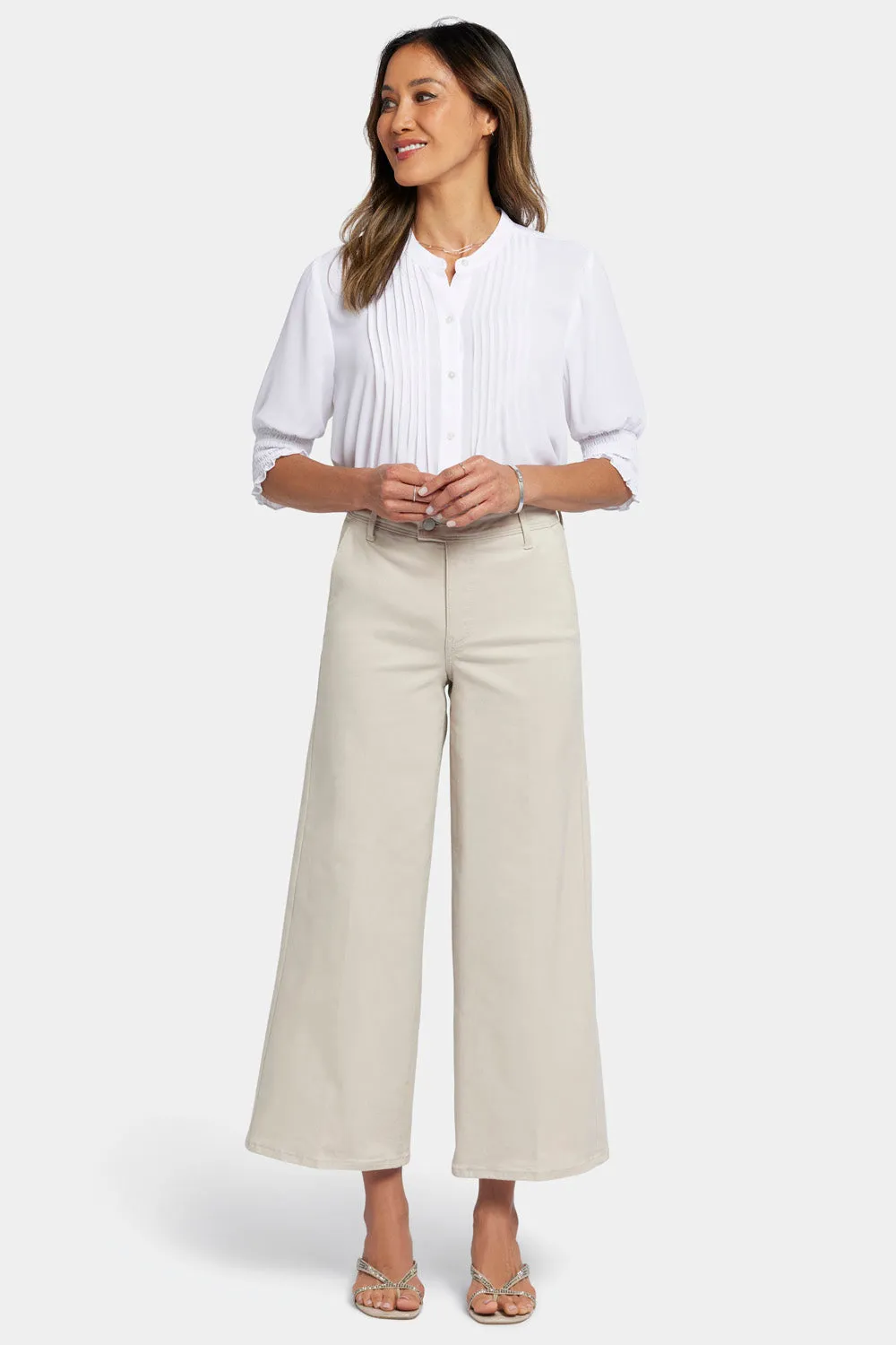 Mona Wide Leg Trouser Ankle Jeans - Feather sold by NYDJ product image thumbnail 4