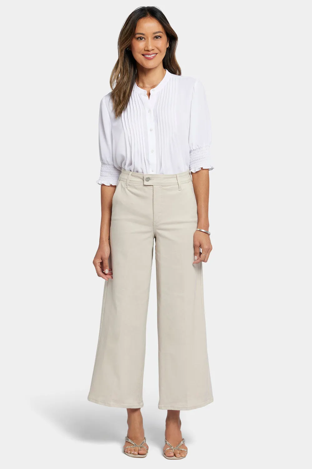 Mona Wide Leg Trouser Ankle Jeans - Feather sold by NYDJ