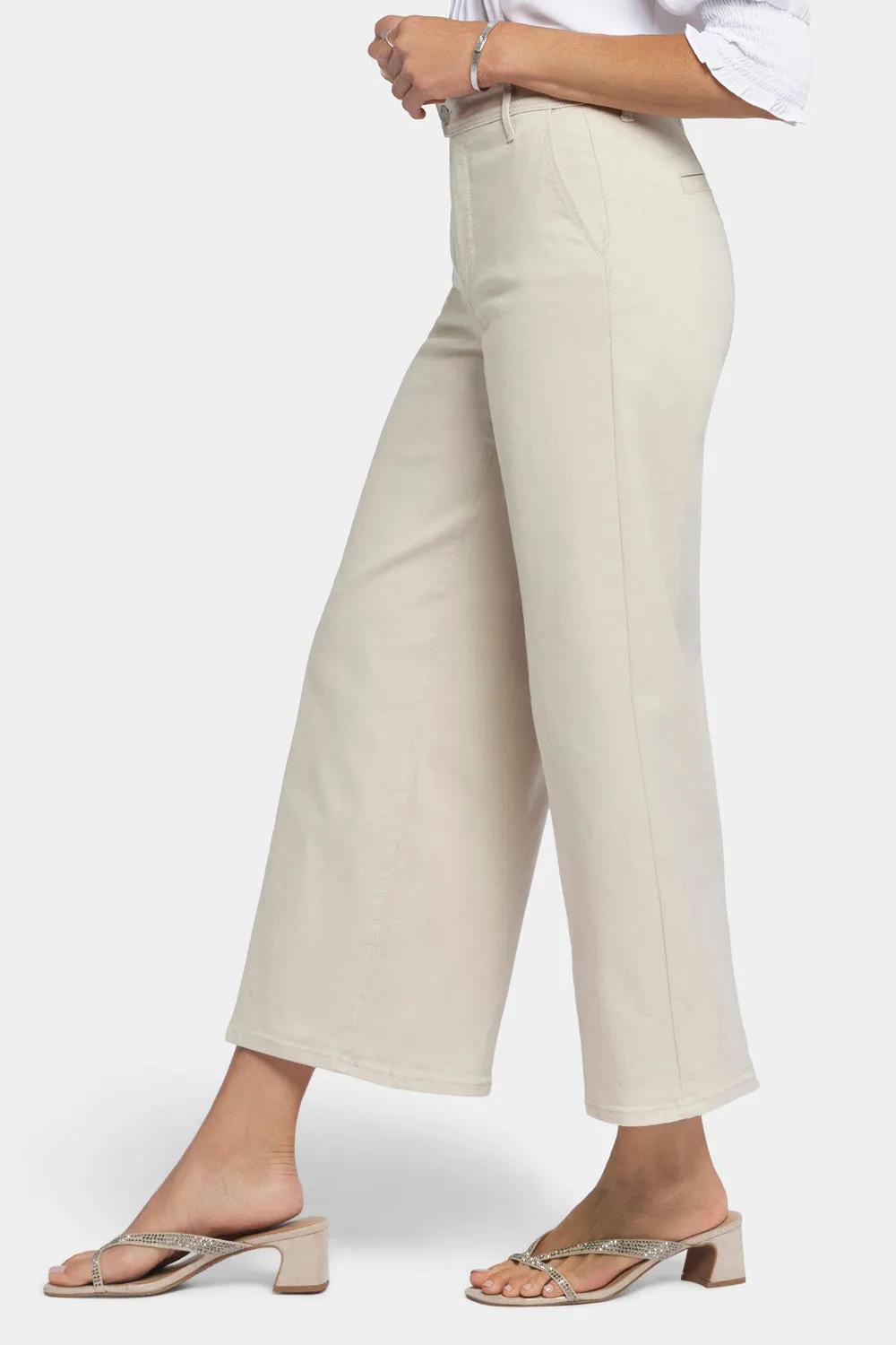Mona Wide Leg Trouser Ankle Jeans - Feather sold by NYDJ product image thumbnail 3