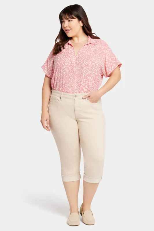Marilyn Straight Crop Jeans In Plus Size - Feather sold by NYDJ