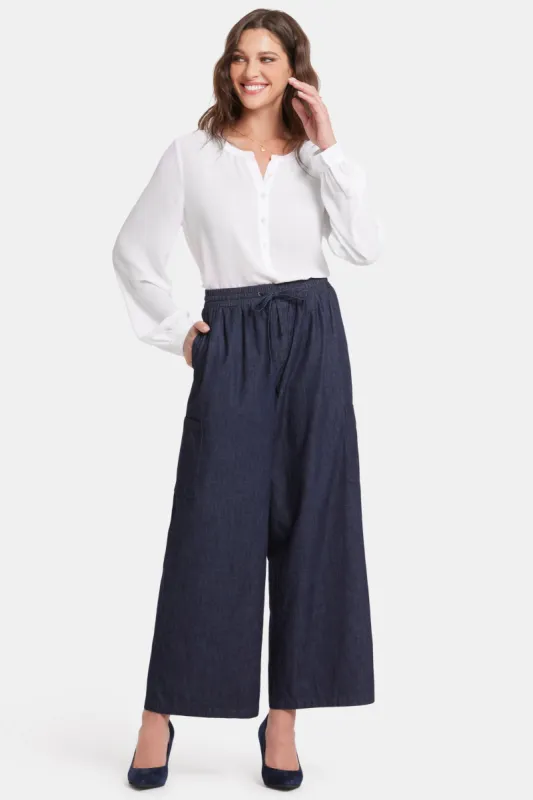 Whitney Pull-On Cargo Ankle Pants  - Bay Blue sold by NYDJ