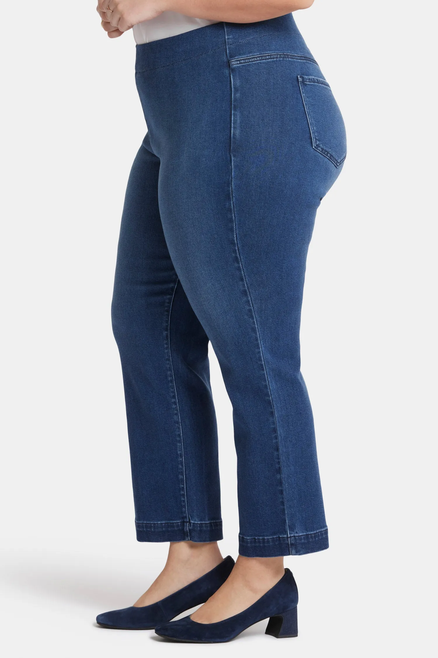 Bailey Relaxed Straight Ankle Pull-On Jeans In Plus Size - Mission Blue sold by NYDJ product image thumbnail 3