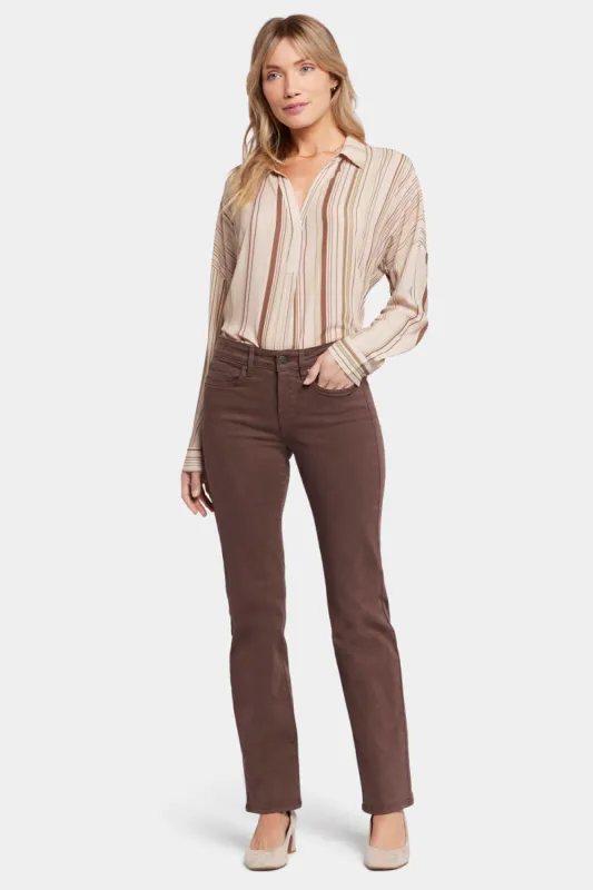 Marilyn Straight Jeans In Petite - Coffee Bean sold by NYDJ