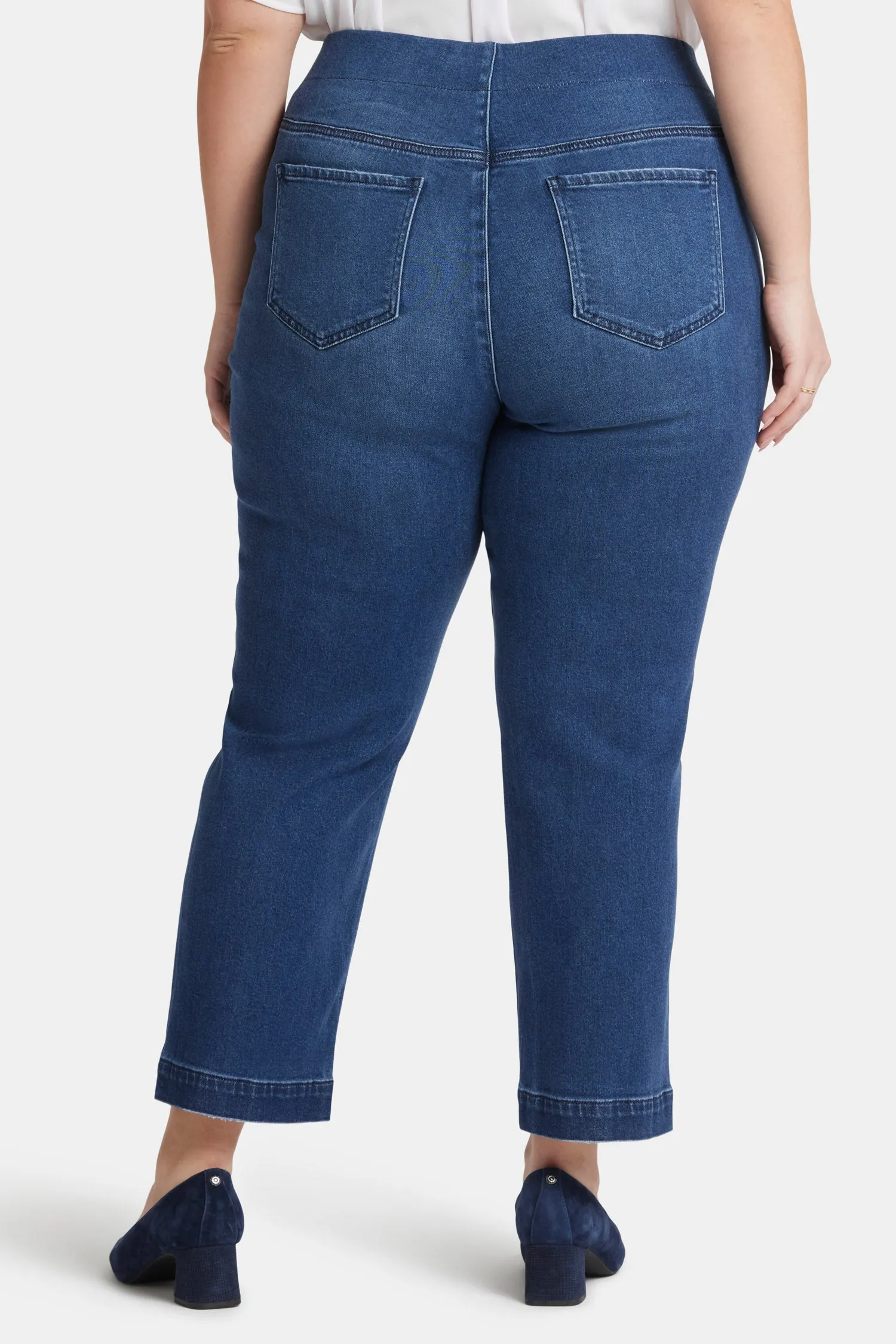 Bailey Relaxed Straight Ankle Pull-On Jeans In Plus Size - Mission Blue sold by NYDJ product image thumbnail 2