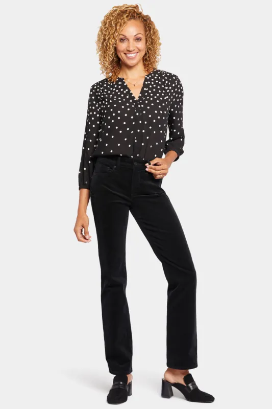Marilyn Straight Pants In Petite - Black sold by NYDJ