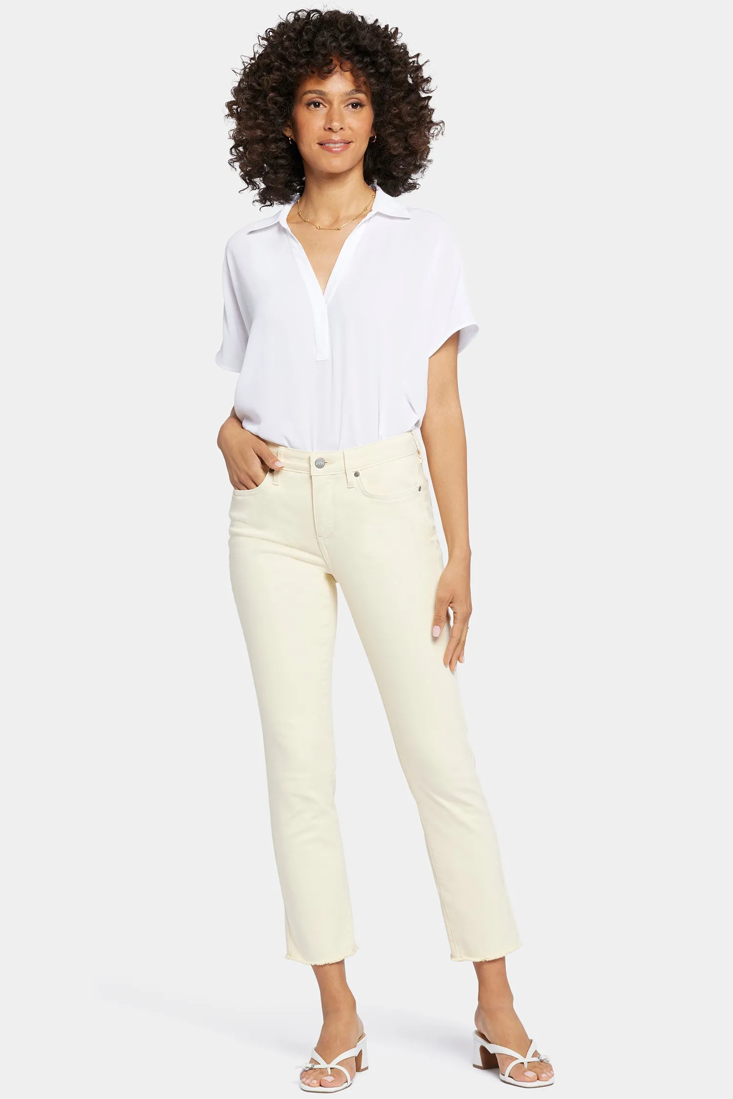 Sheri Slim Ankle Jeans - Banana Sorbet sold by NYDJ