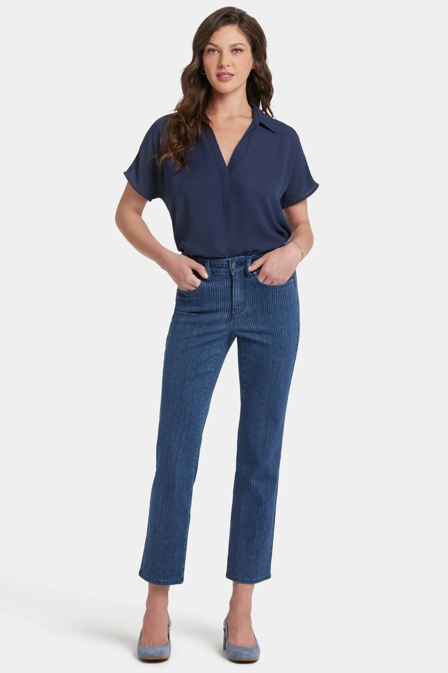 Marilyn Straight Ankle Jeans - Indigo Pinnacle Peak sold by NYDJ product image thumbnail 4