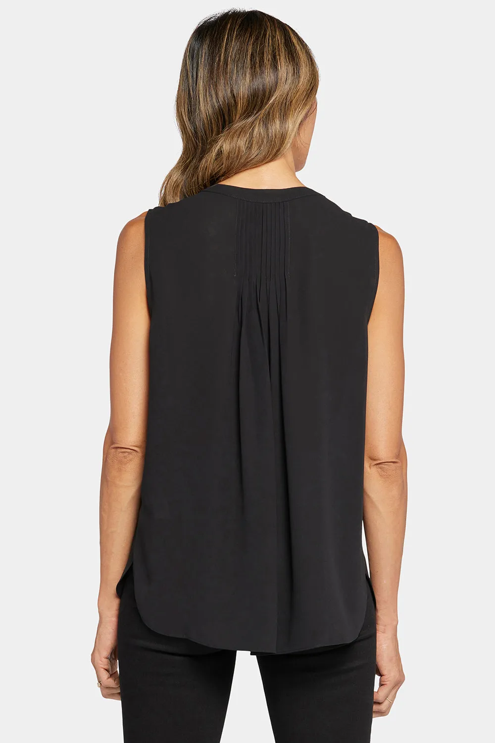Sleeveless Pintuck Blouse - Black sold by NYDJ product image thumbnail 2