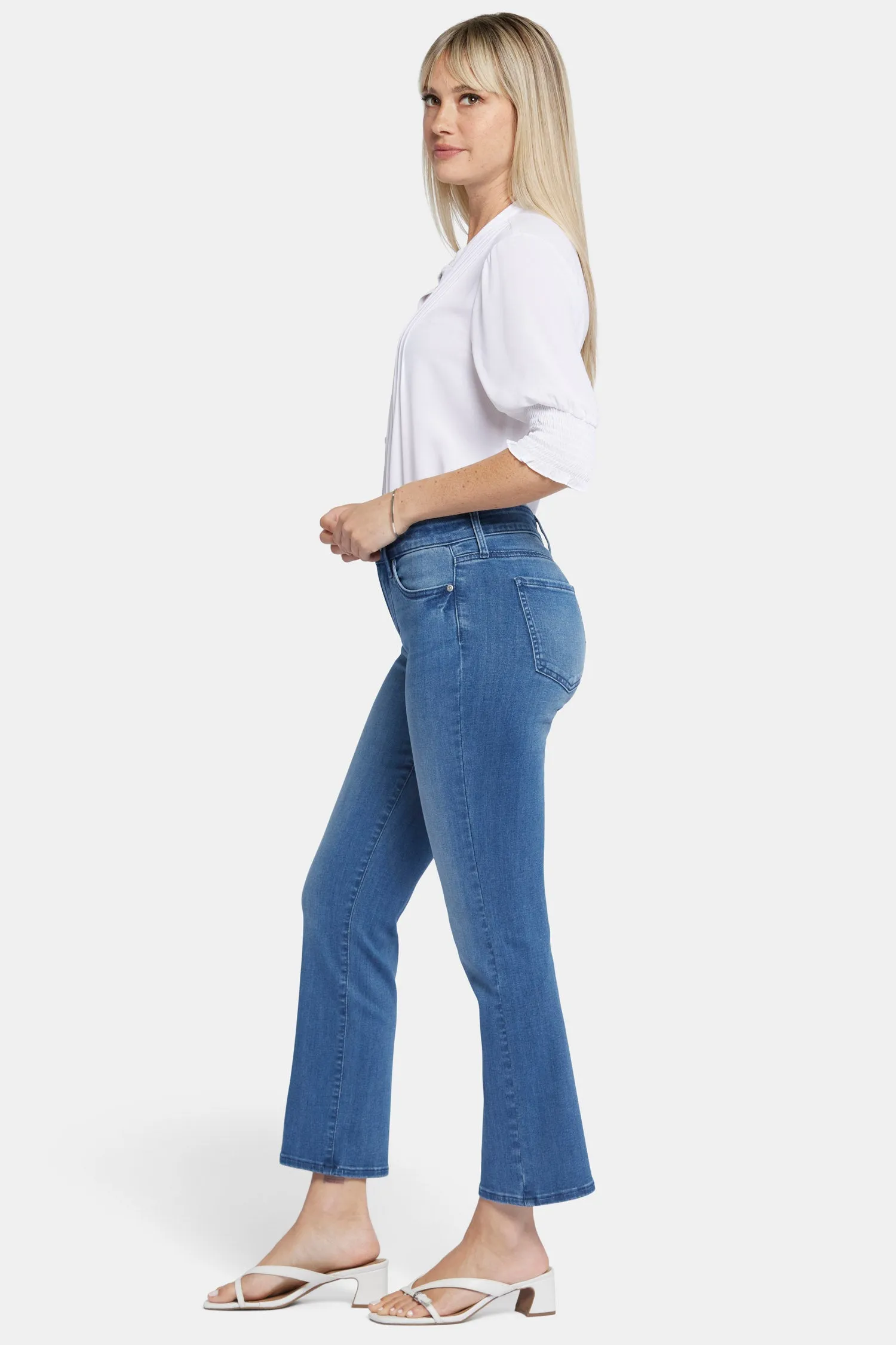 Marilyn Straight Ankle Jeans In Petite - Blue Island sold by NYDJ product image thumbnail 5