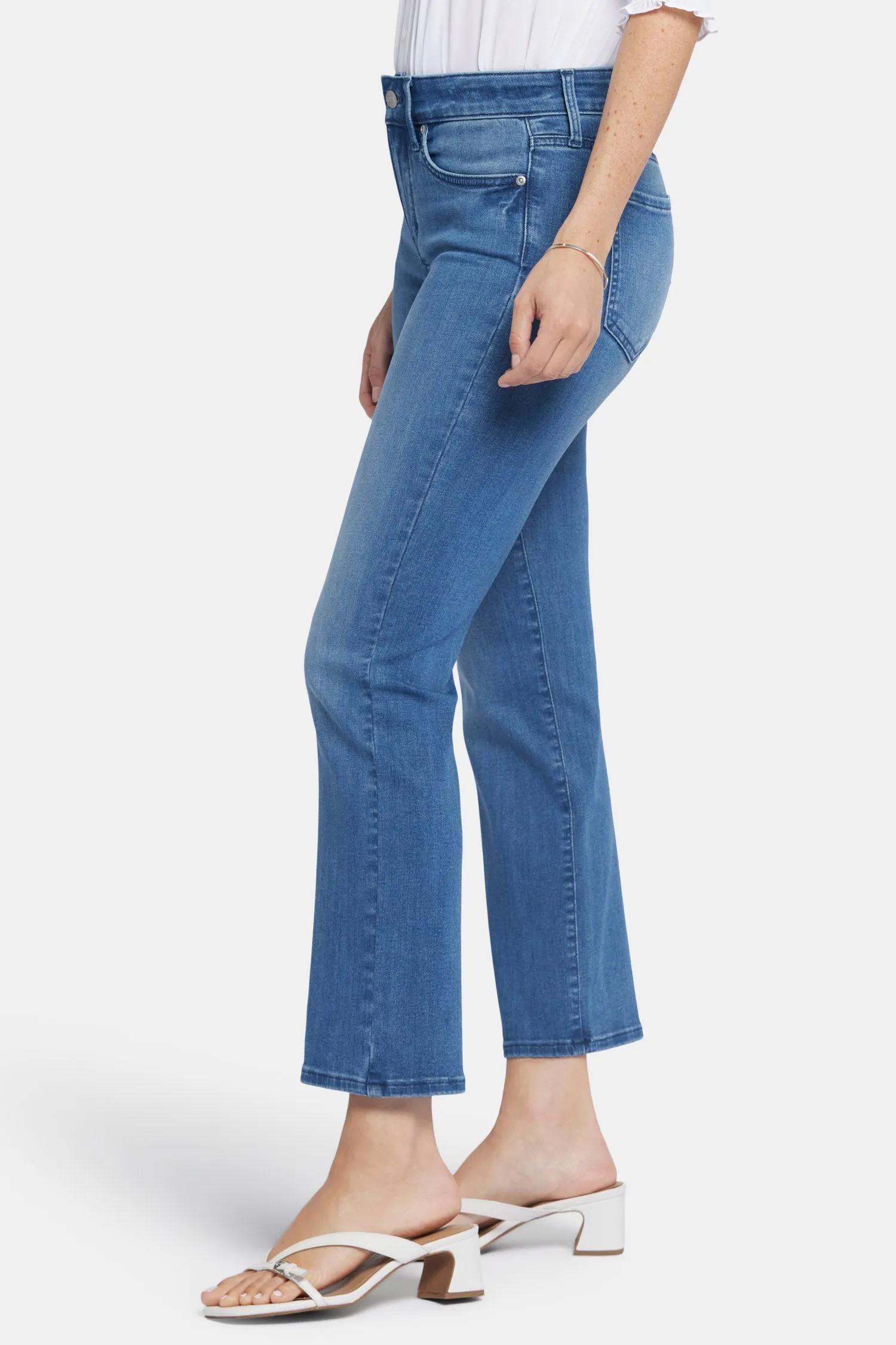 Marilyn Straight Ankle Jeans In Petite - Blue Island sold by NYDJ product image thumbnail 3