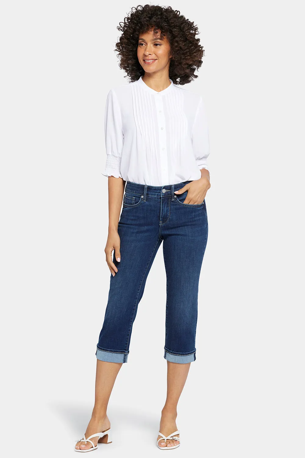 Marilyn Straight Crop Jeans In Petite - Cambridge sold by NYDJ product image thumbnail 4