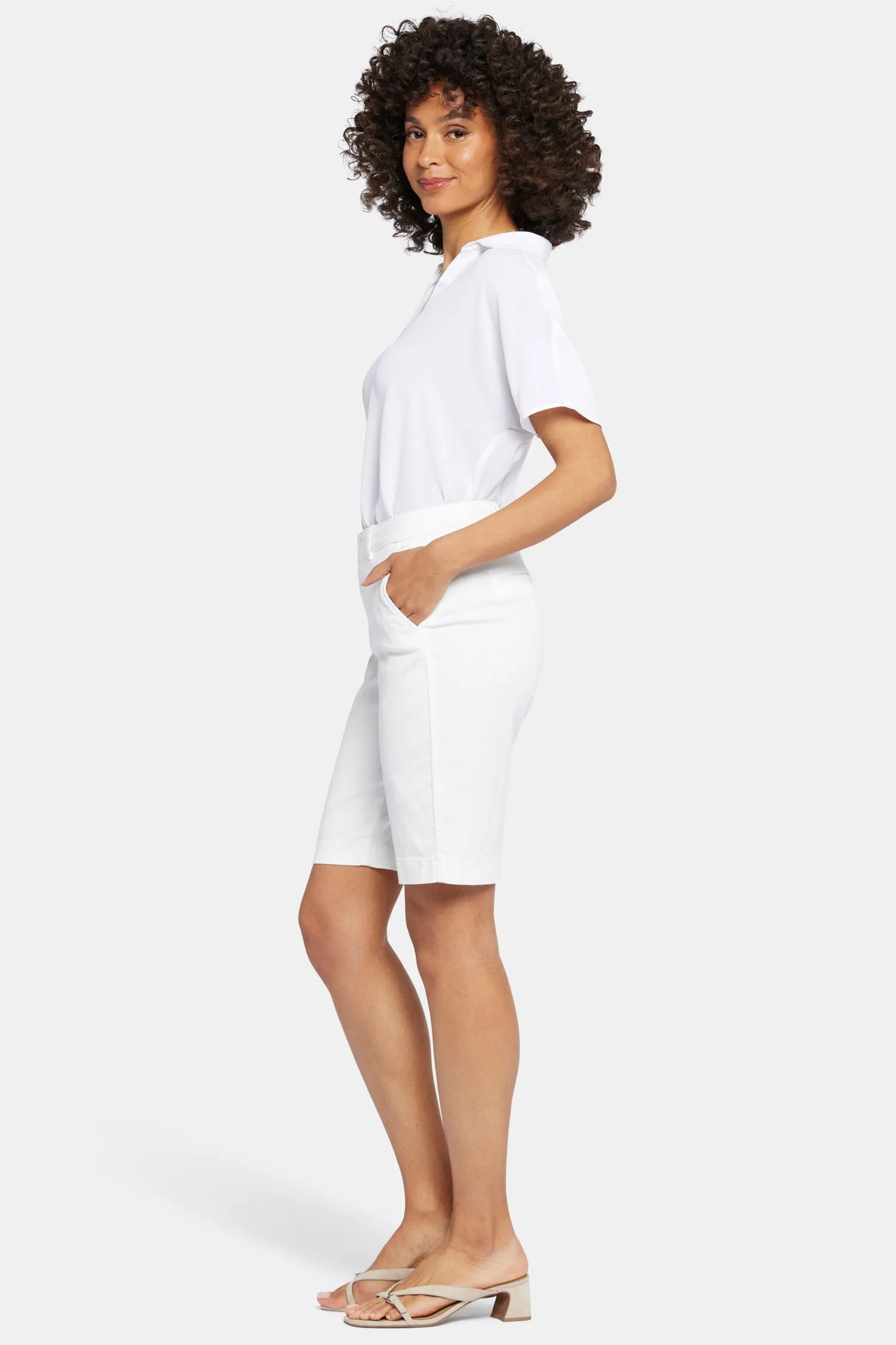 Bermuda Shorts In Petite - Optic White sold by NYDJ product image thumbnail 5