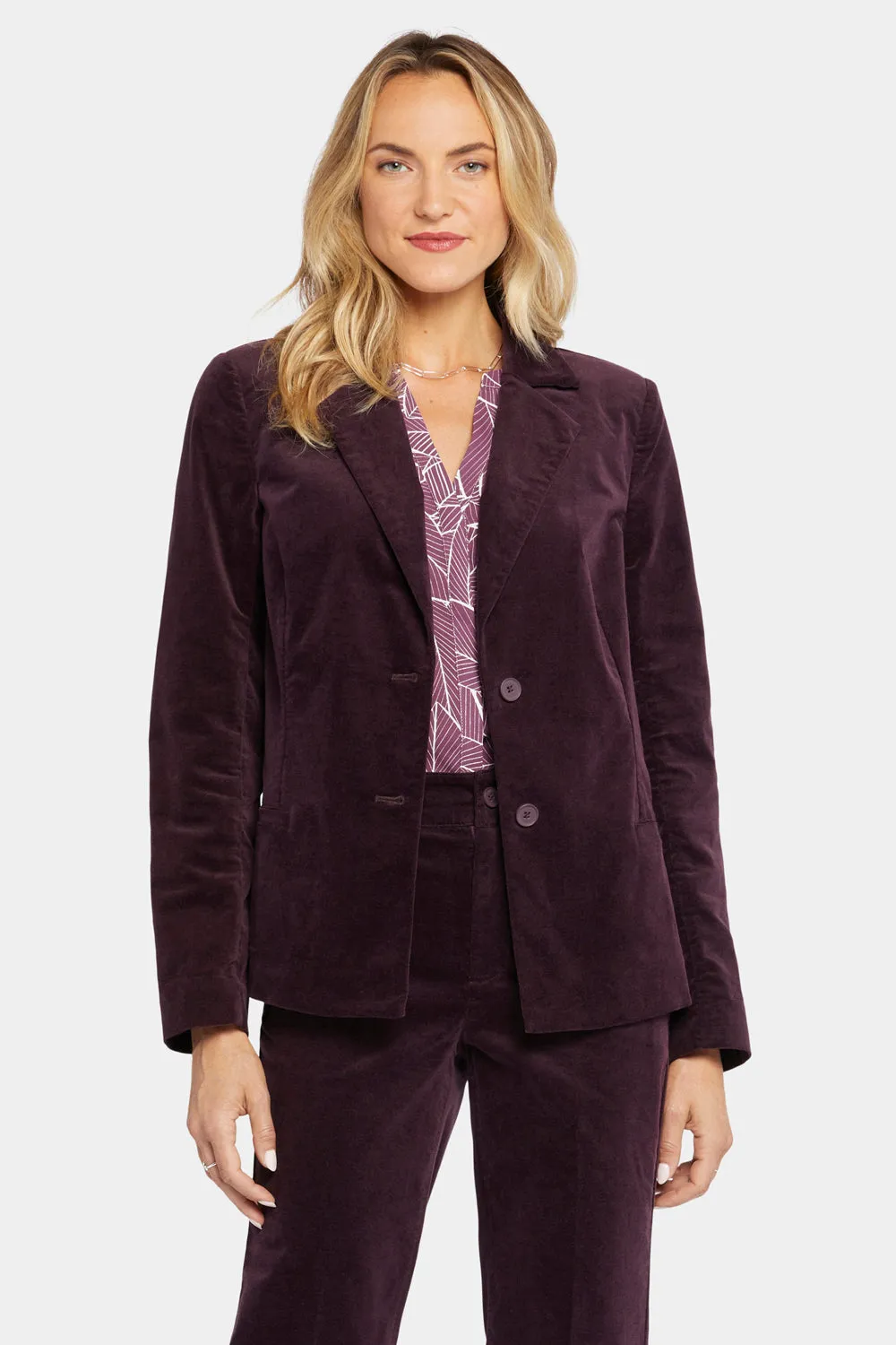 Classic Blazer Jacket - Eggplant sold by NYDJ product image thumbnail 4