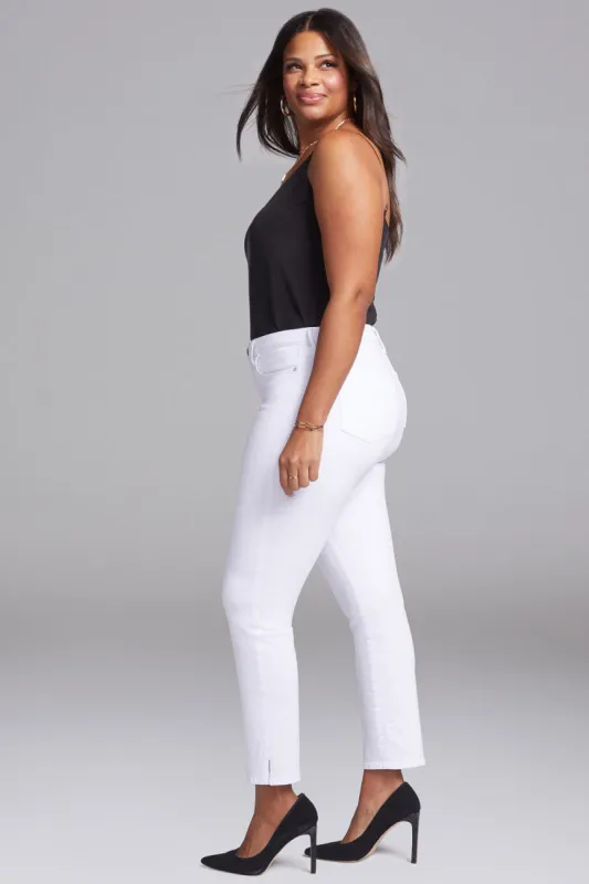 Slim Straight Ankle Jeans In Short Inseam - Optic White sold by NYDJ