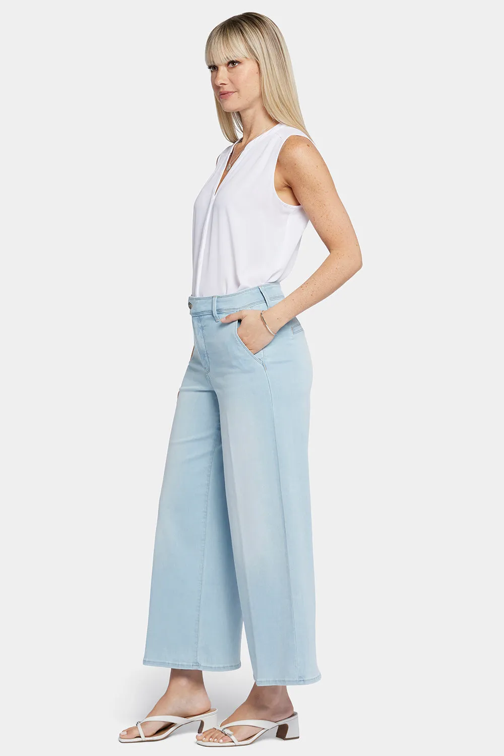Mona Wide Leg Trouser Ankle Jeans - Oceanfront sold by NYDJ product image thumbnail 5