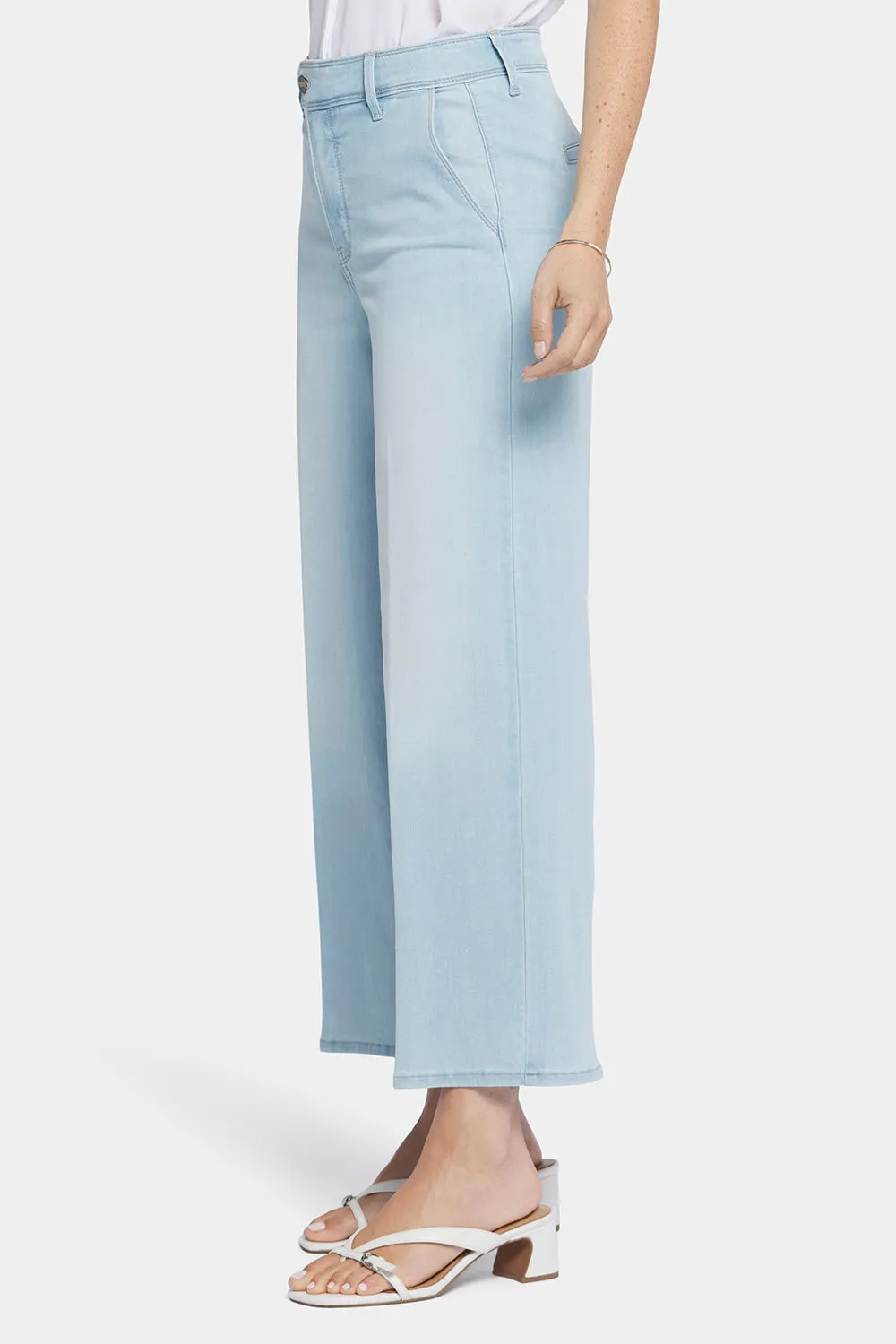 Mona Wide Leg Trouser Ankle Jeans - Oceanfront sold by NYDJ product image thumbnail 3
