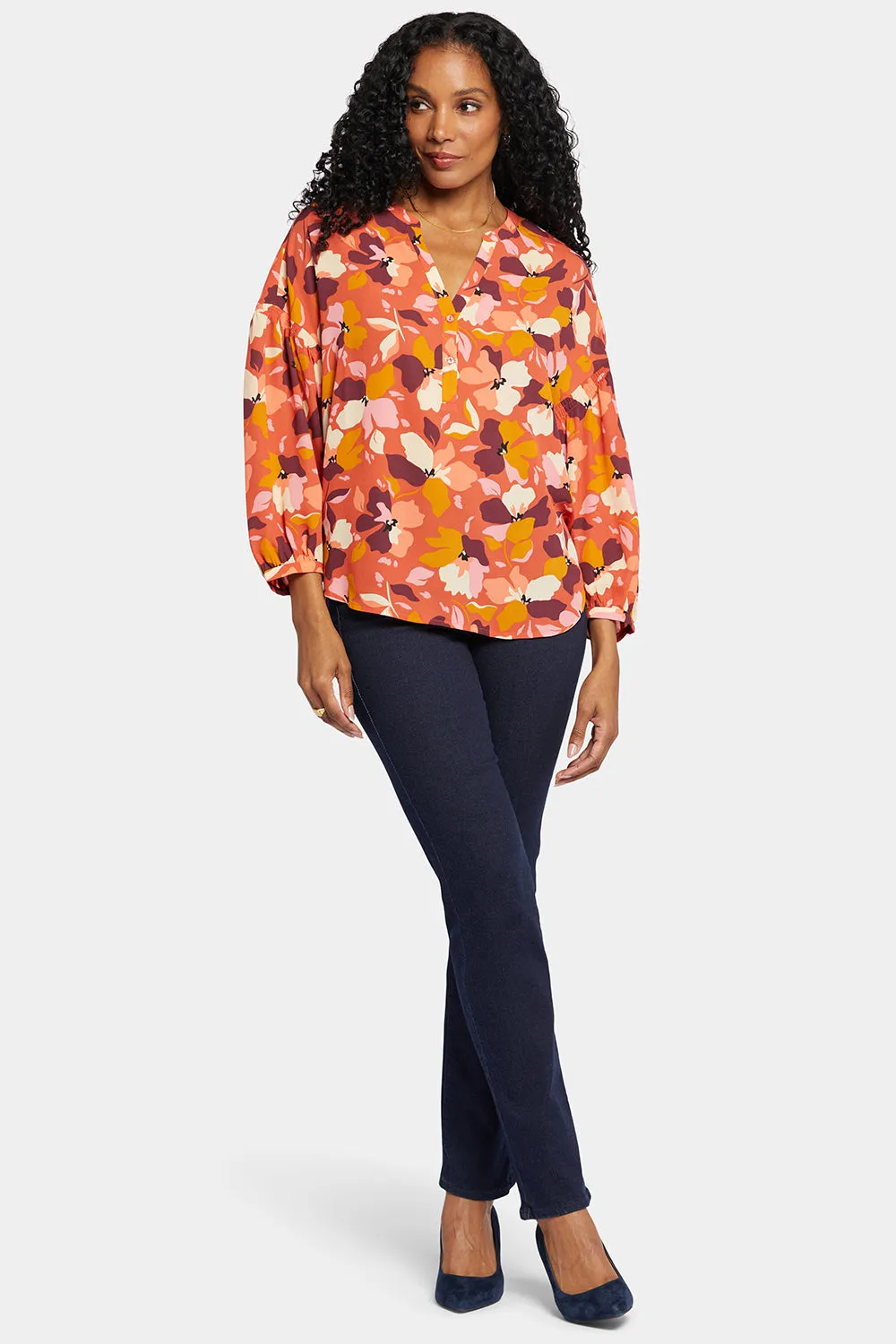 Paulina Peasant Blouse - Gingervale sold by NYDJ product image thumbnail 5