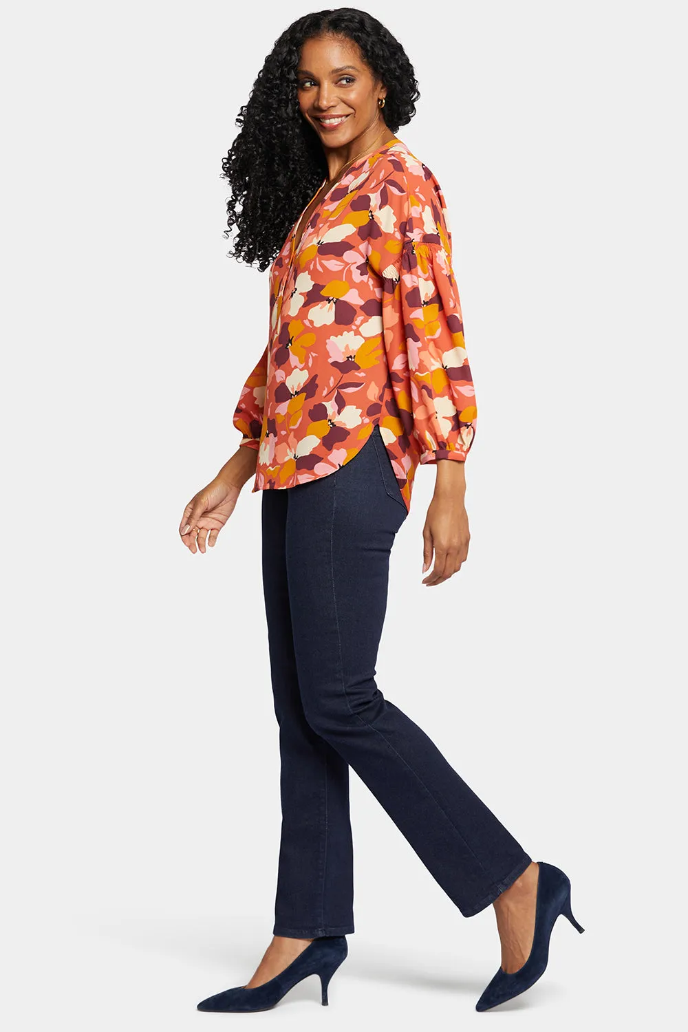 Paulina Peasant Blouse - Gingervale sold by NYDJ product image thumbnail 3