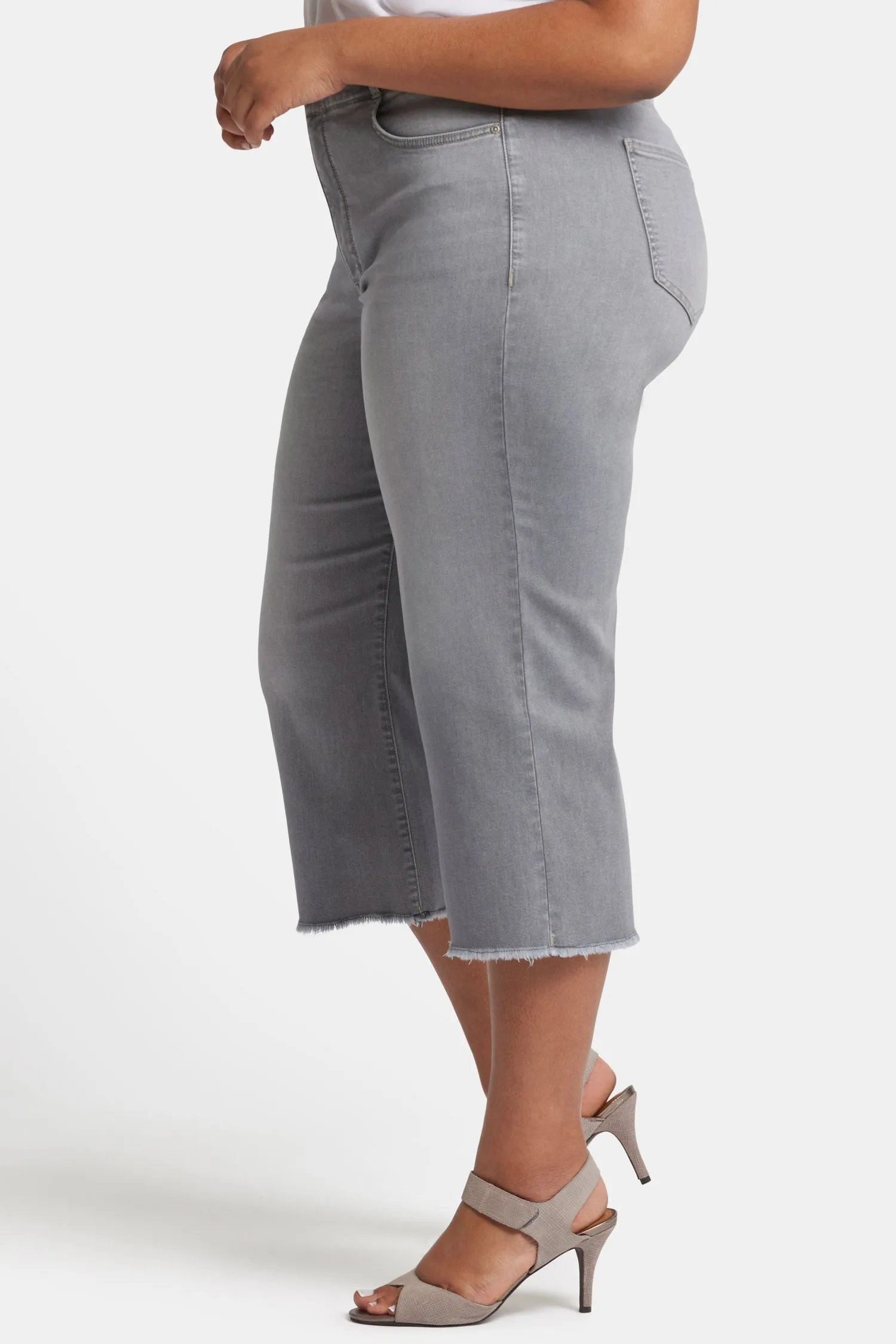 Brigitte Wide Leg Capri Jeans In Plus Size - Rock Sand sold by NYDJ product image thumbnail 3