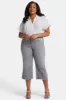 Brigitte Wide Leg Capri Jeans In Plus Size - Rock Sand sold by NYDJ