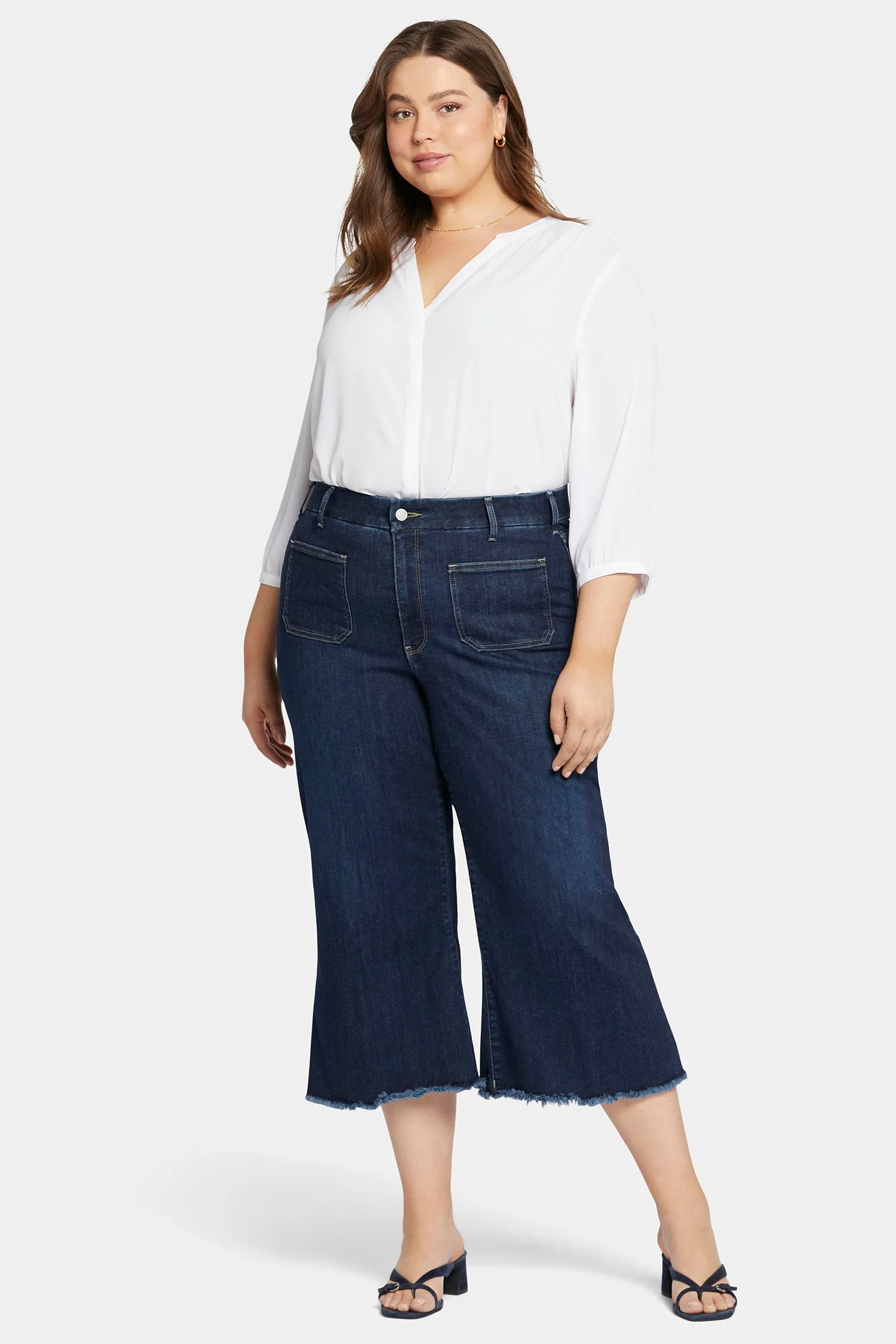 Patchie Wide Leg Capri Jeans In Petite Plus Size - Sublime sold by NYDJ product image thumbnail 4