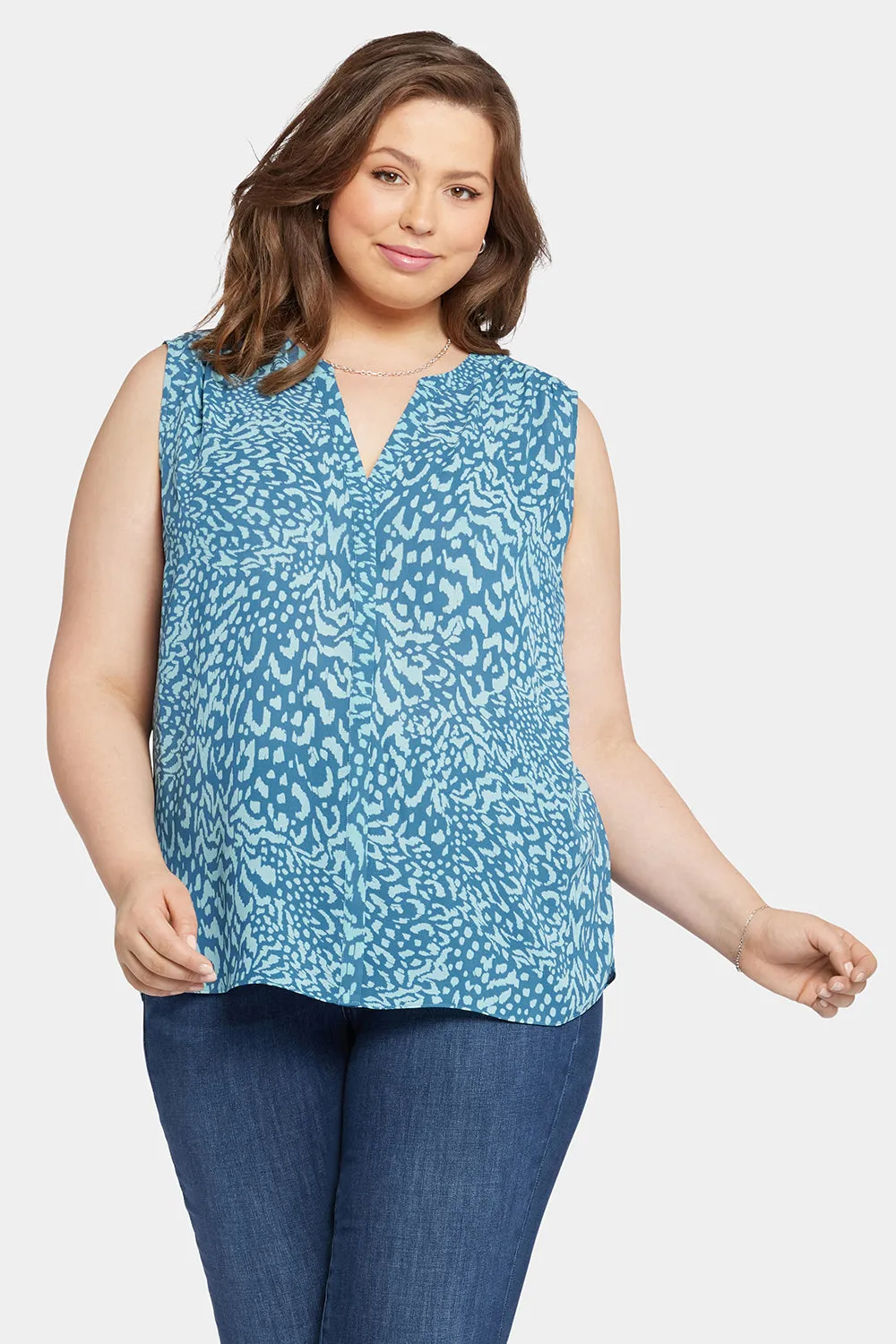 Sleeveless Pintuck Blouse In Plus Size - Agness sold by NYDJ product image thumbnail 4