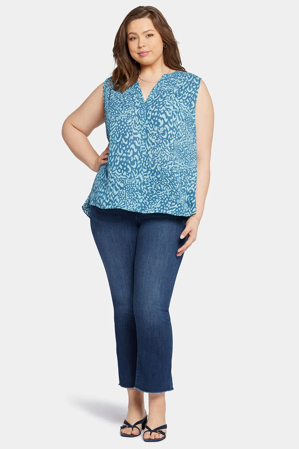 Sleeveless Pintuck Blouse In Plus Size - Agness sold by NYDJ product image thumbnail 5