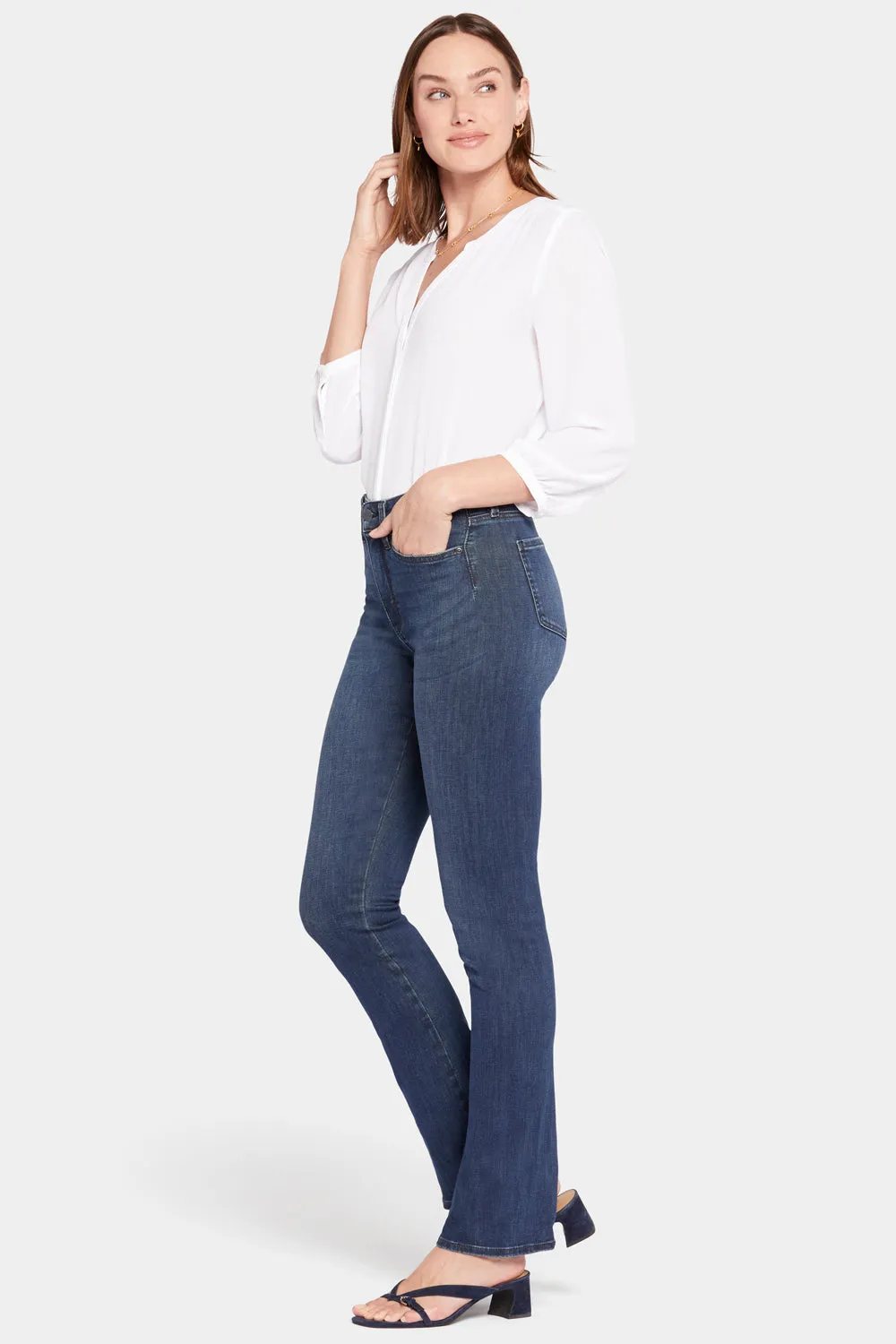 Le Silhouette Slim Bootcut Jeans In Petite - Precious sold by NYDJ product image thumbnail 5