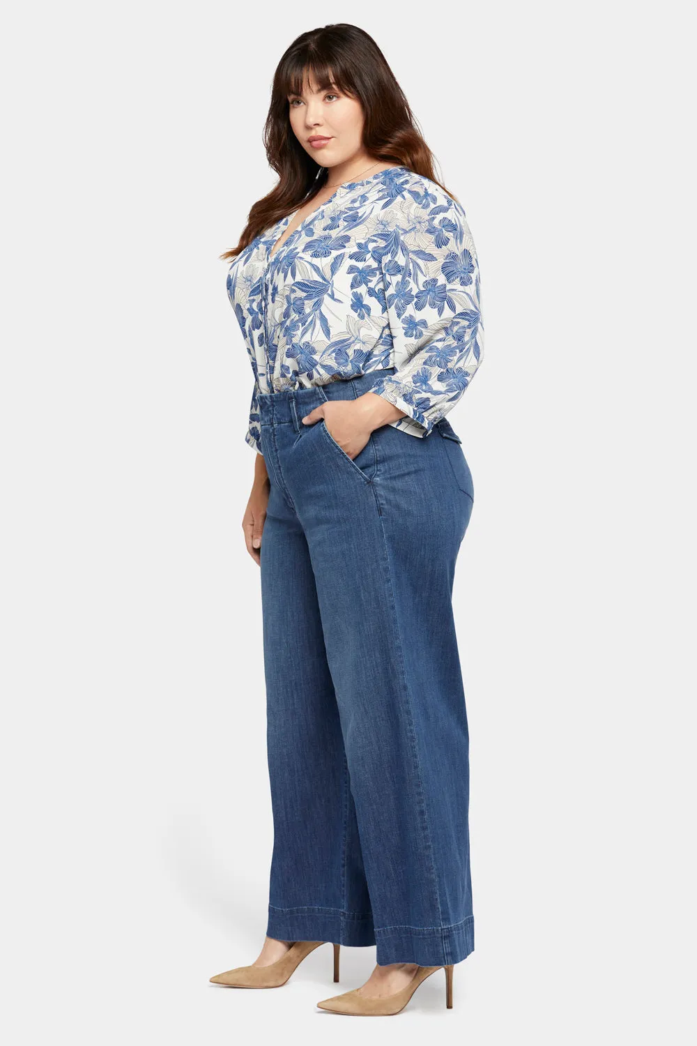 Mona Wide Leg Trouser Jeans In Plus Size - Reminiscent sold by NYDJ product image thumbnail 5