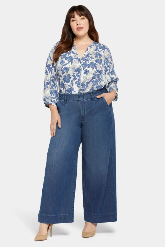 Mona Wide Leg Trouser Jeans In Plus Size - Reminiscent sold by NYDJ
