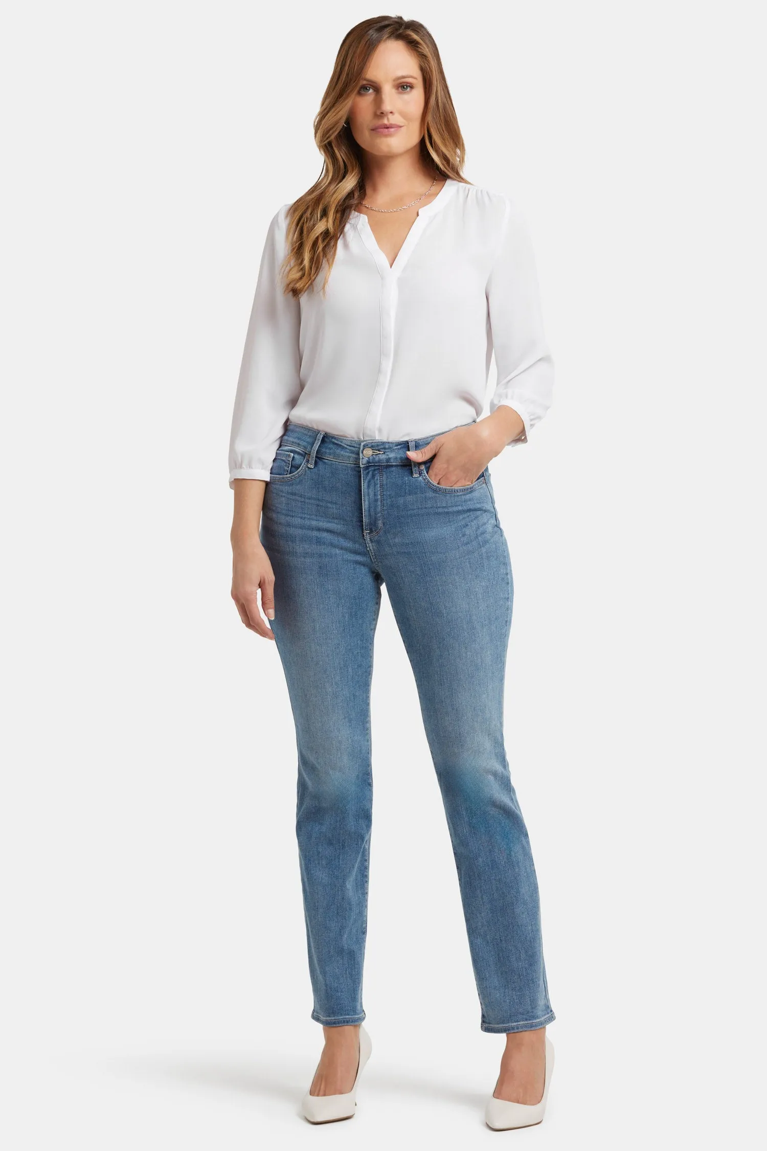 Marilyn Straight Jeans - Heyburn Wash sold by NYDJ product image thumbnail 4