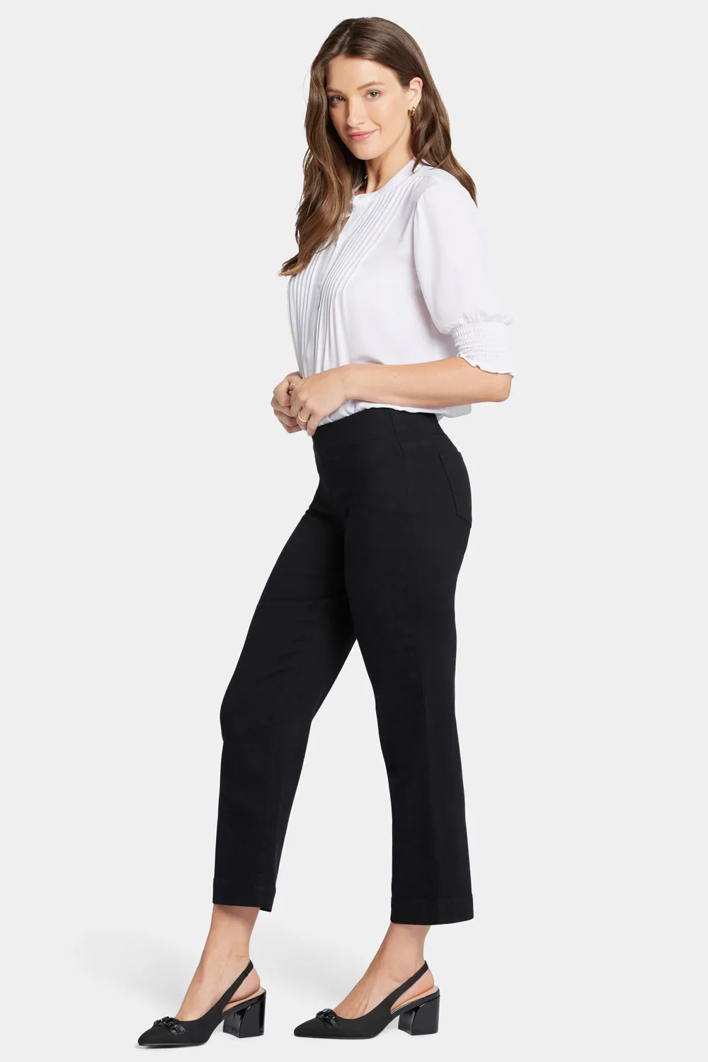 Bailey Relaxed Straight Ankle Pull-On Jeans - Overdye Black sold by NYDJ product image thumbnail 5