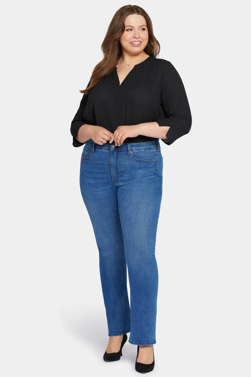 Le Silhouette Slim Bootcut Jeans In Plus Size - Amour sold by NYDJ product image thumbnail 4